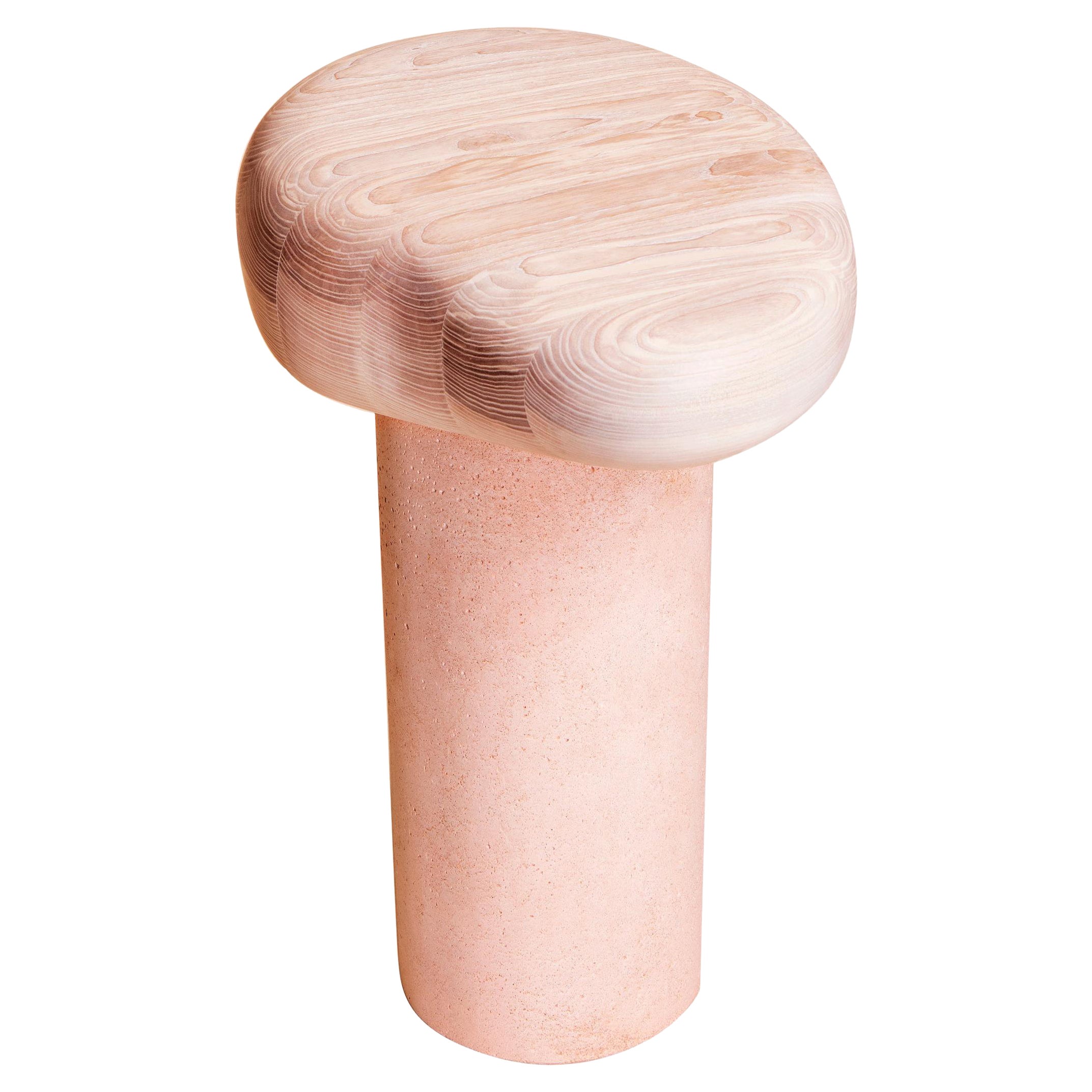 Unique Hoodoo Side Table Pedestal, Albane Salmon