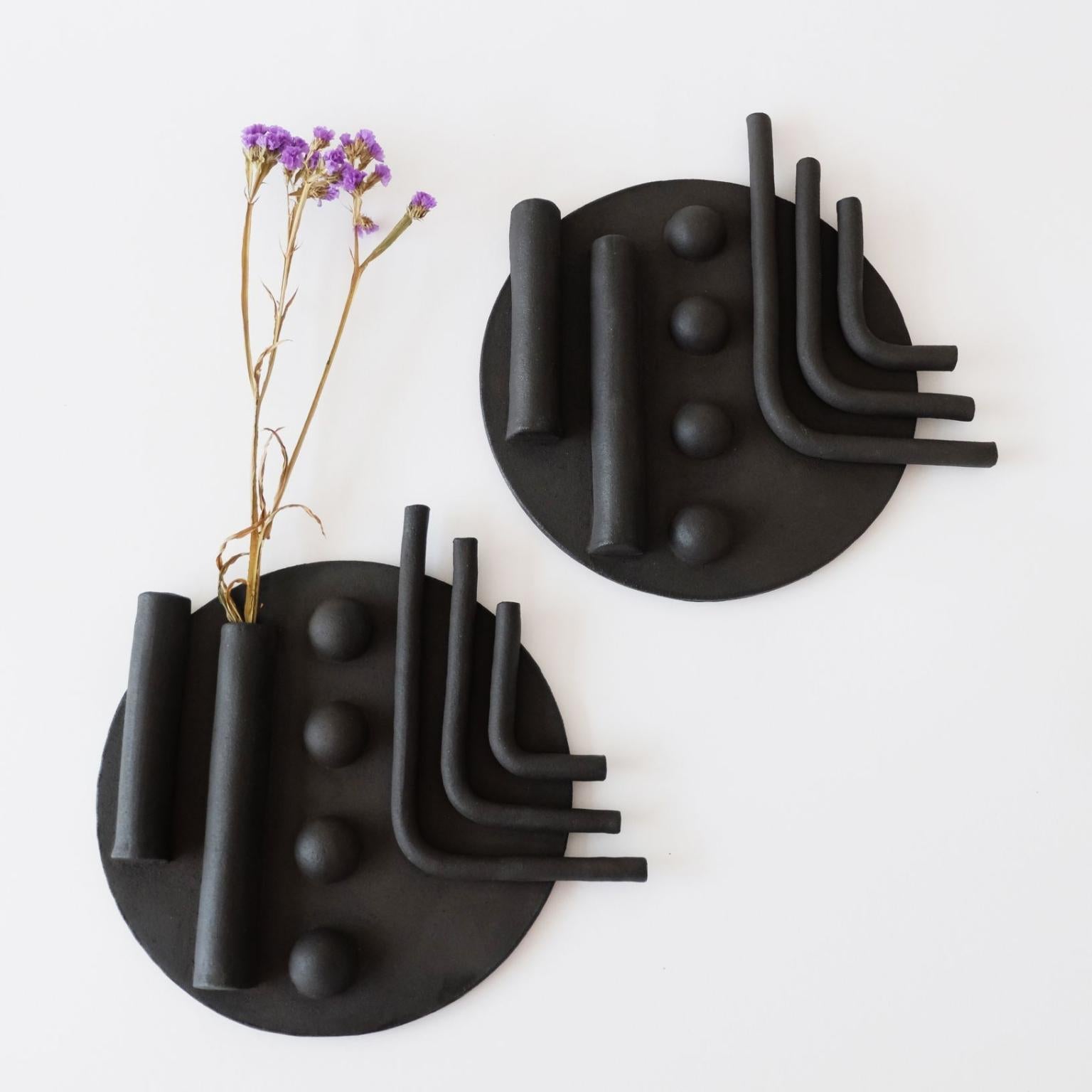 Post-Modern Unique Hyoo Vase and Wall Sculpt by Ia Kutateladze For Sale