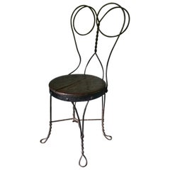 Unique 'Ice Cream Parlor Chair' Rare Inventive Spring Version