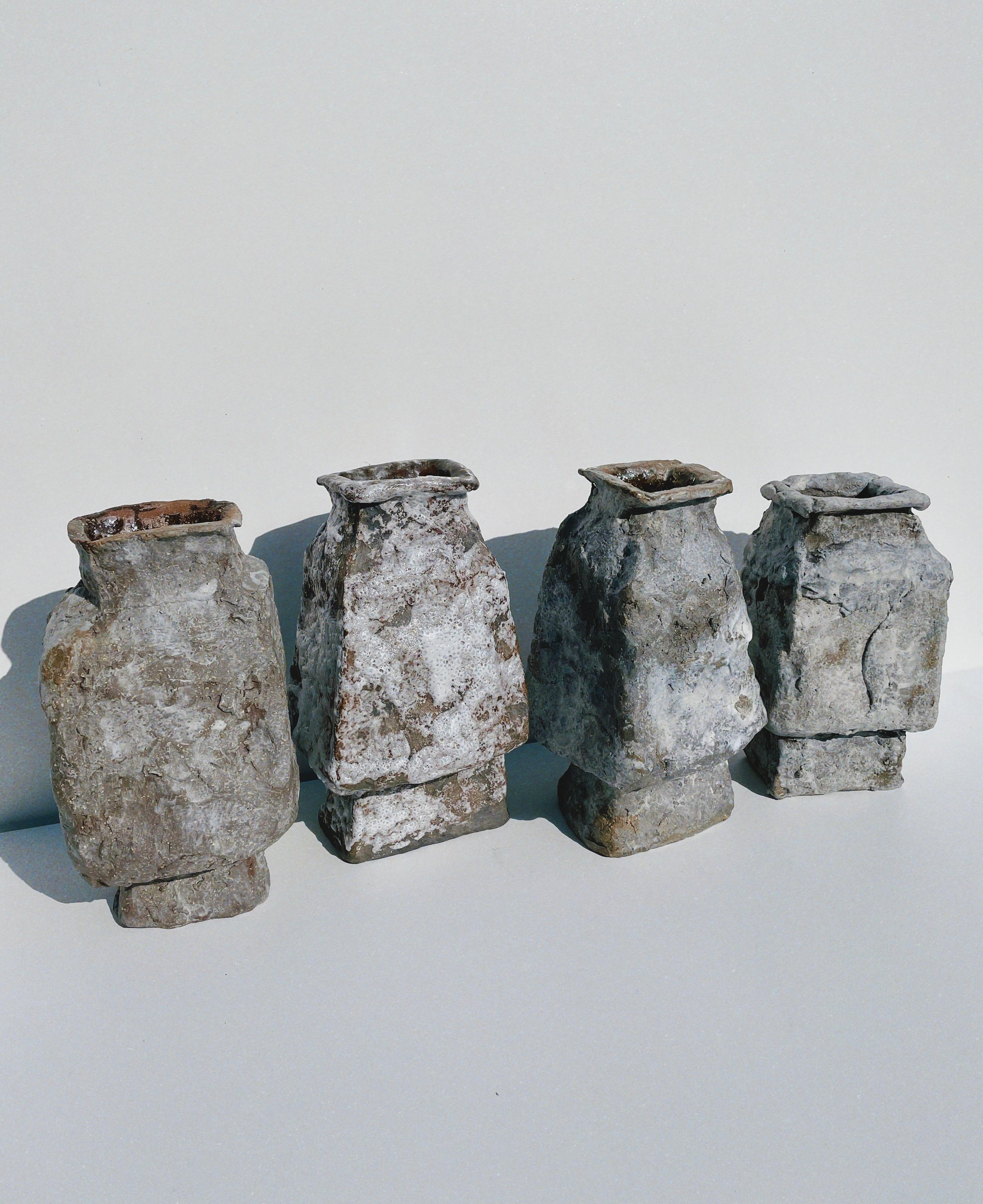 Modern Unique III Stoneware Sculpture by Lisa Geue For Sale