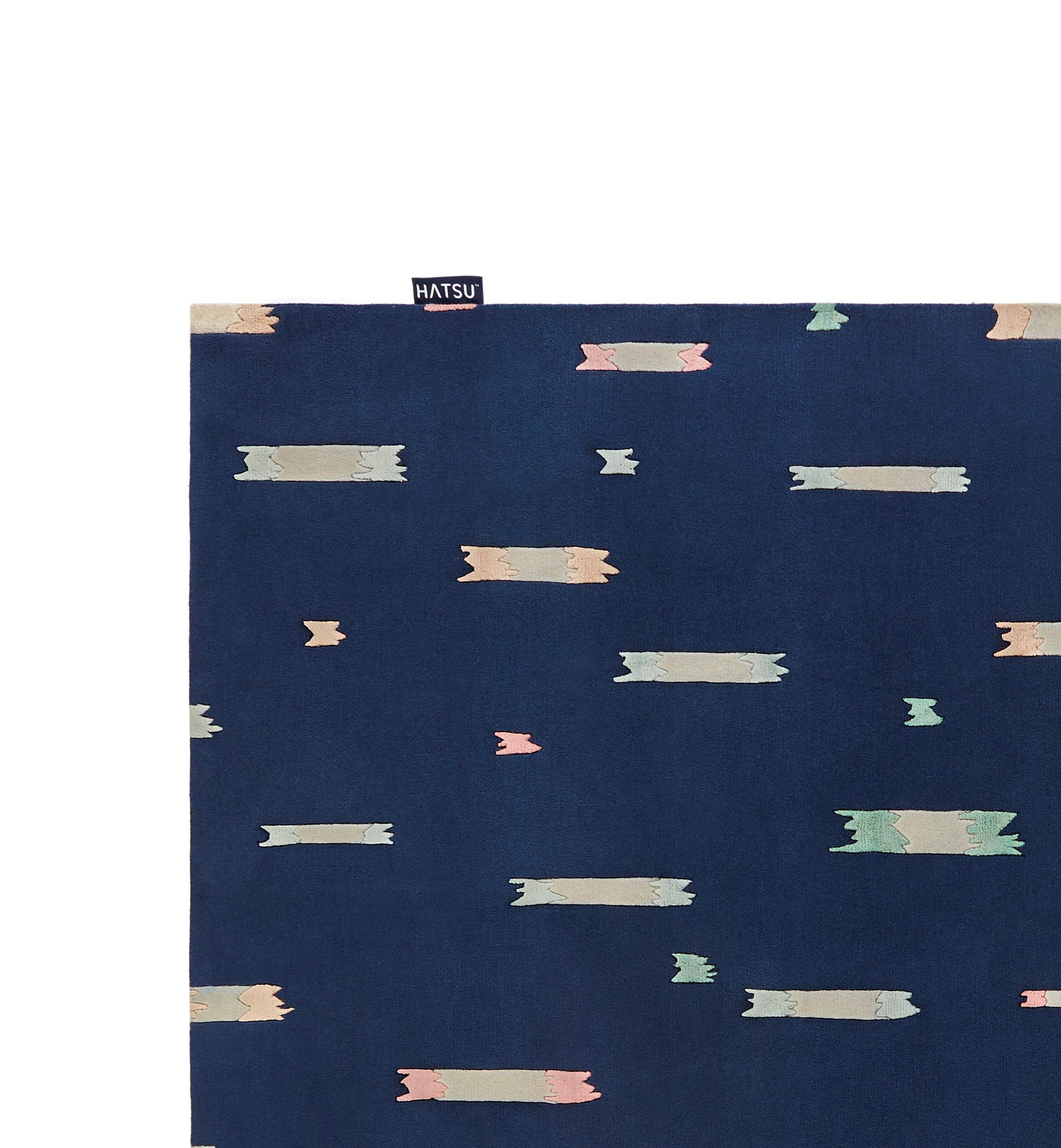 Indian Unique Ikkat Rug by Hatsu For Sale