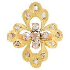 Unique Intan Diamond Cocktail Ring in 18K Yellow Gold