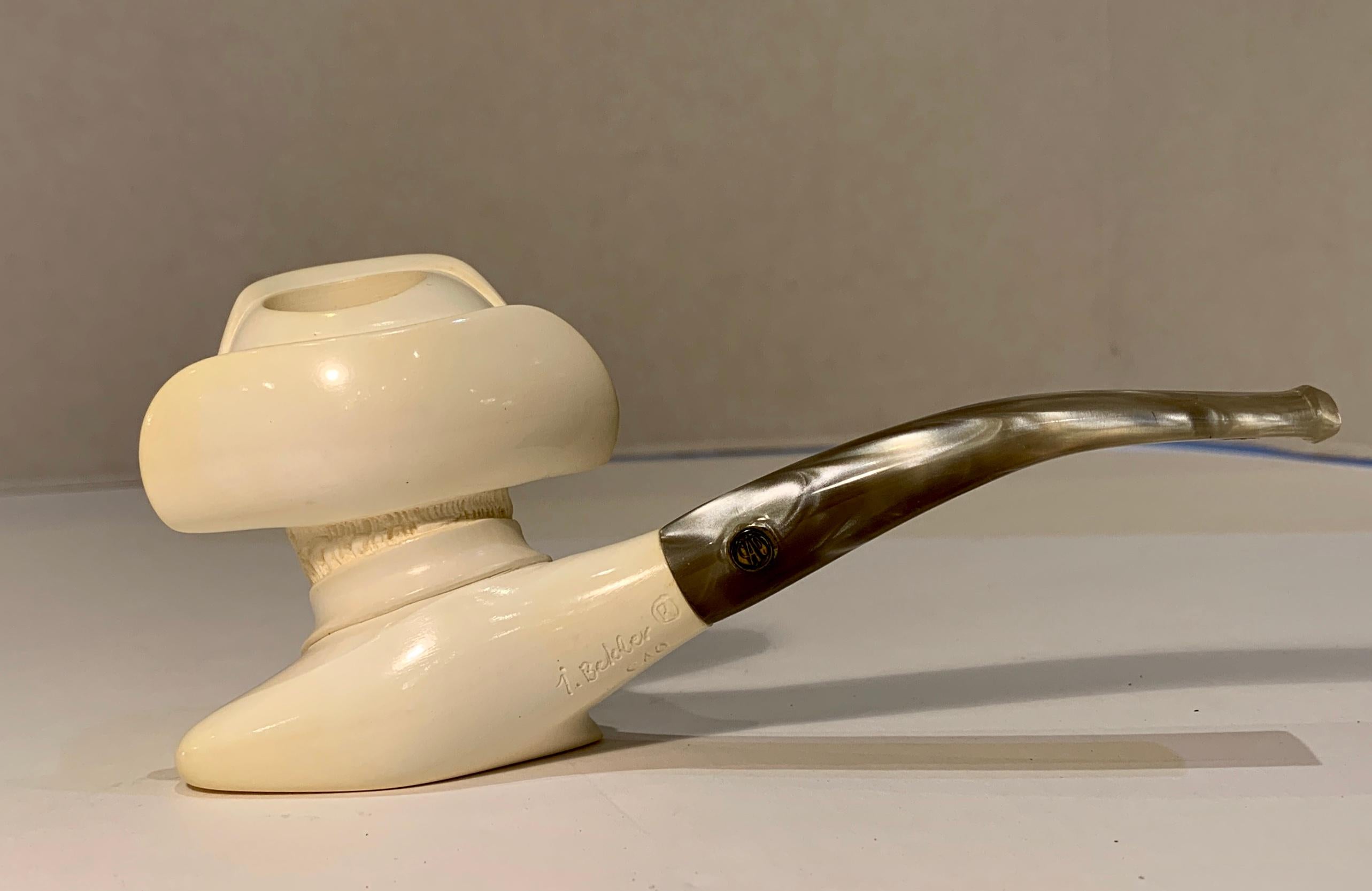 Other  Unique Ismet Bekler CAO Napoleon Meerschaum Pipe Hand Carved Limited Edition For Sale