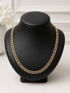 Unique Italian 14k Yellow Gold 20" 6.6mm Wide Dollar Sign Link Chain Necklace