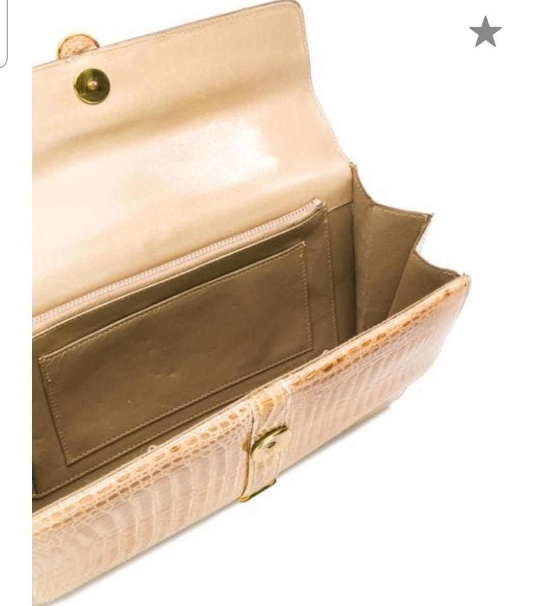 Unique Italian Design baby croco handbag 70s  In Good Condition For Sale In Verviers, BE