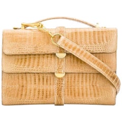 Unique Italian Design baby croco handbag 70s