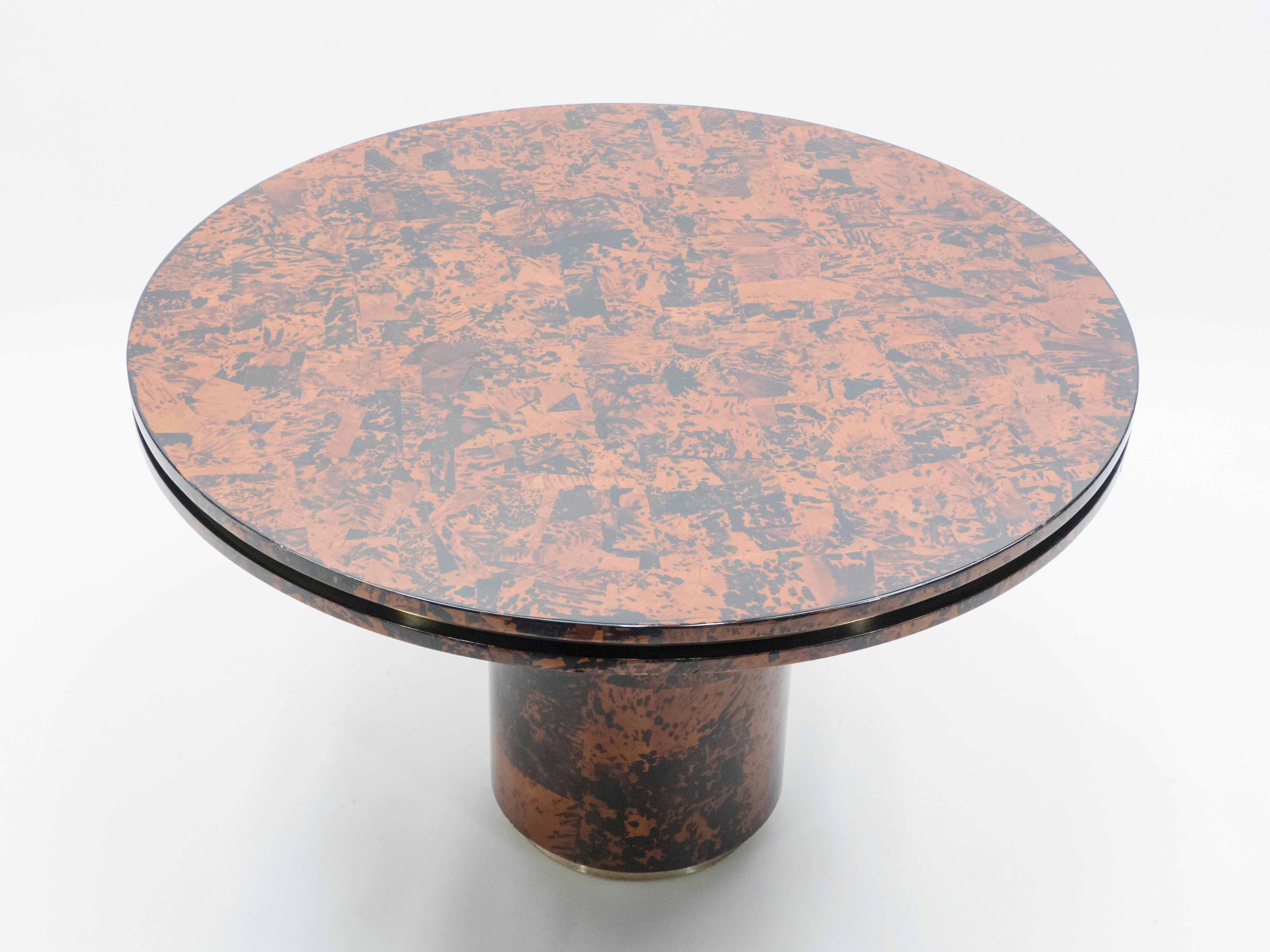 tortoise shell dining table