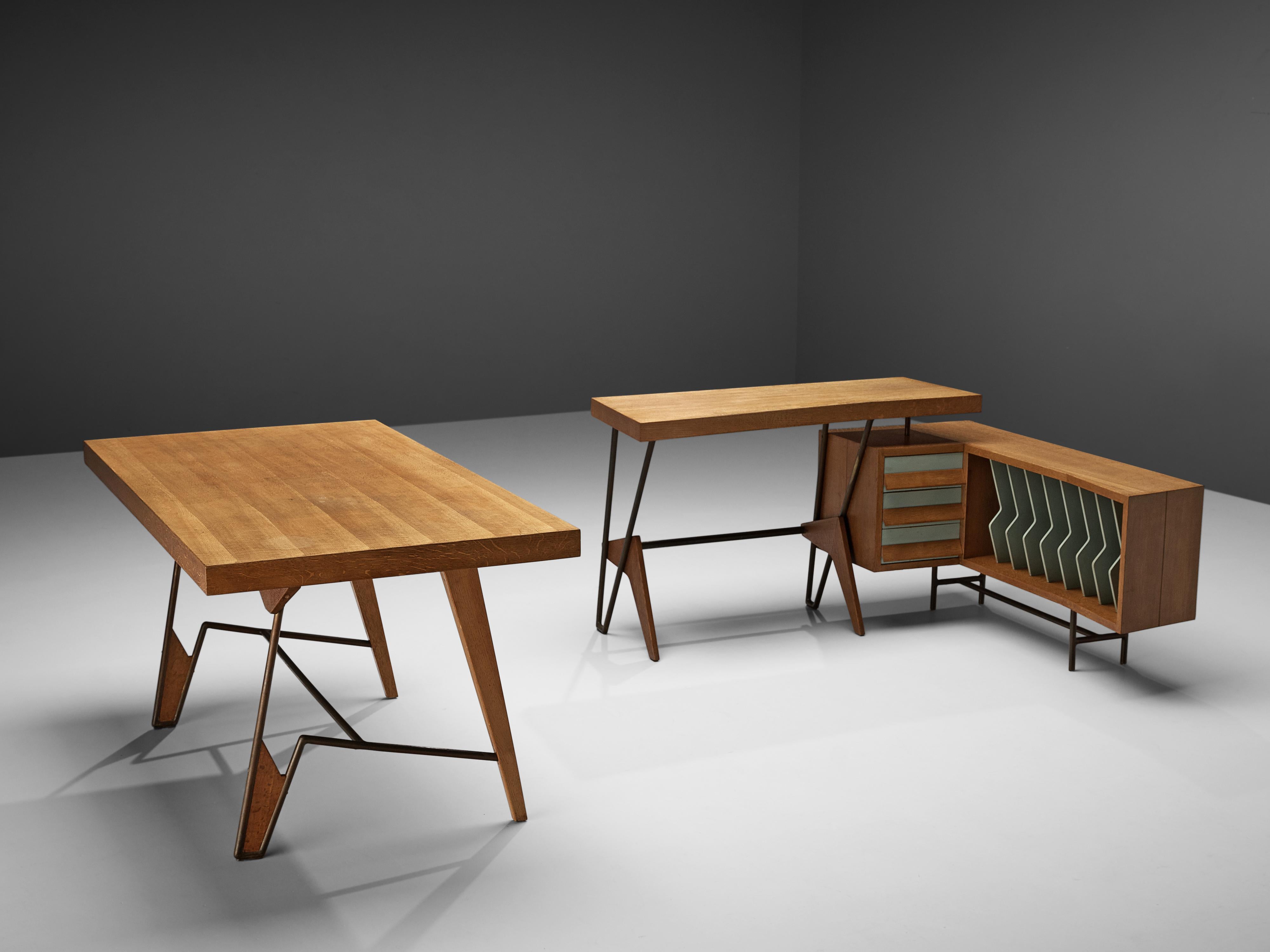 Unique Italian Free-Standing Corner Desk 1