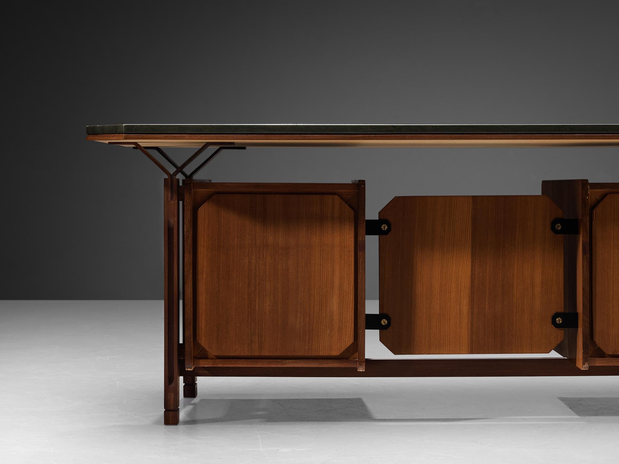 Unique Italian Free Standing Desk in Teak 4