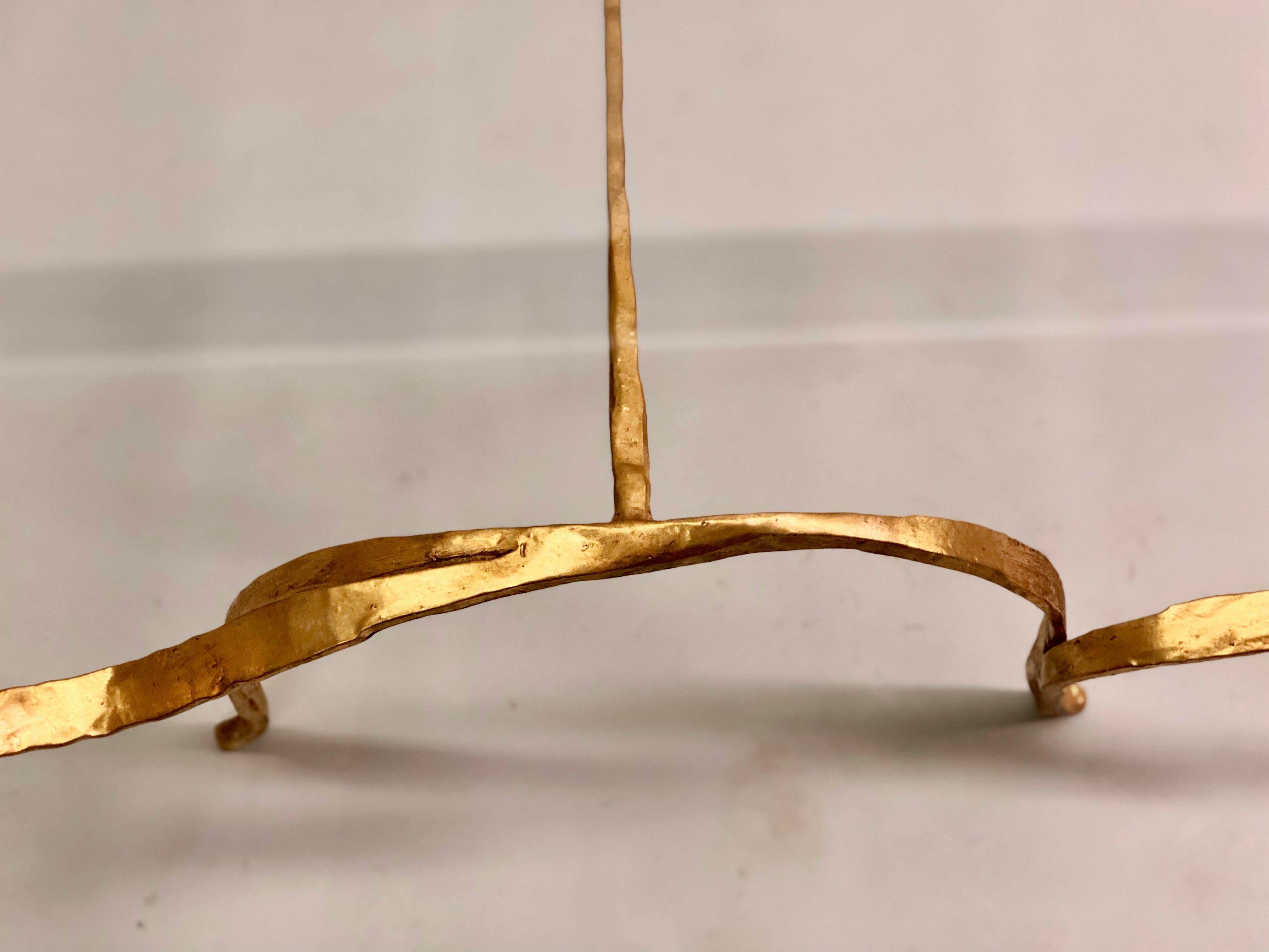 Unique Italian Gilt and Forged Iron Coffee Table by Sculptor, Giovanni Banci 3