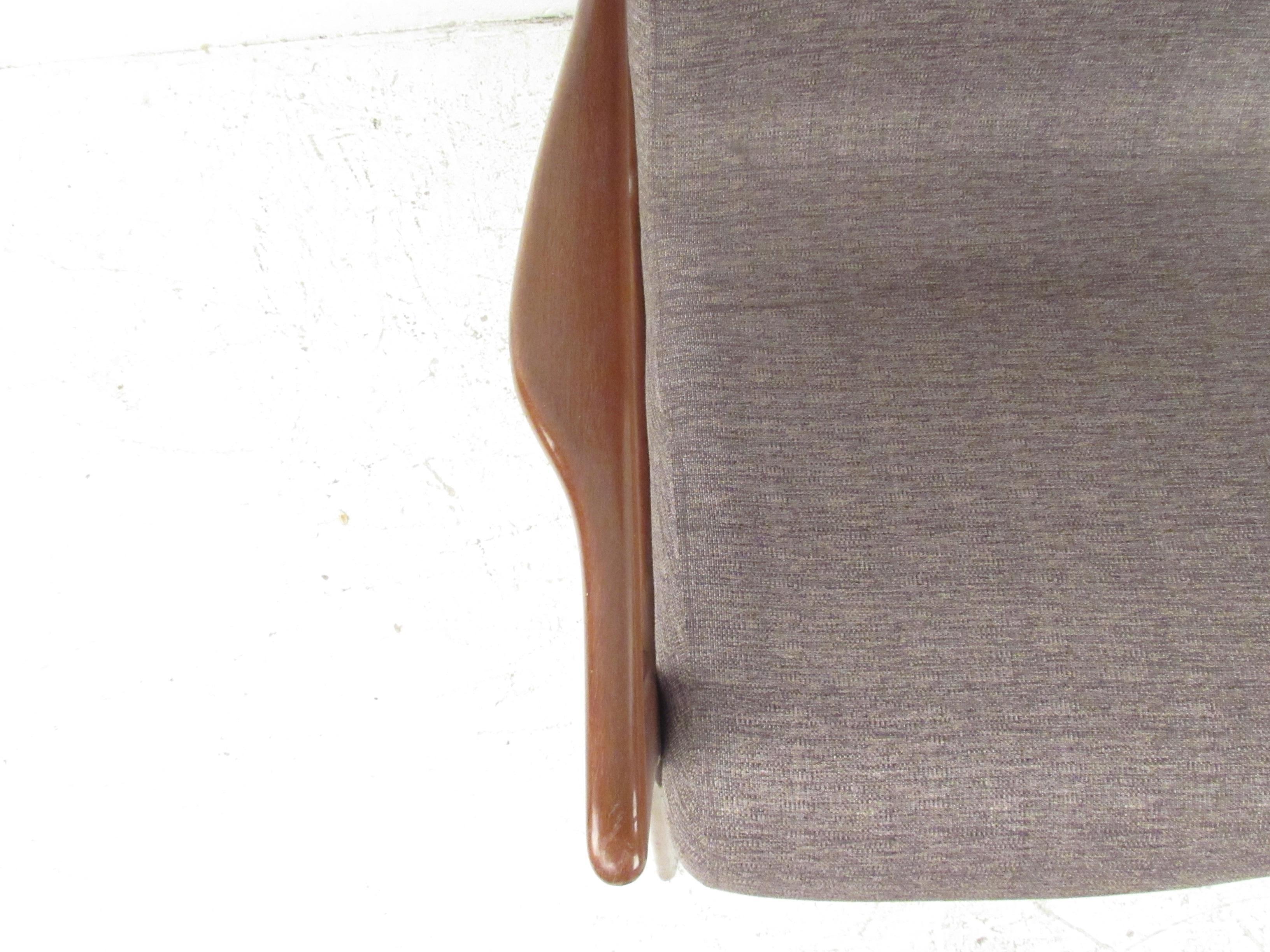 Mid-Century Modern Unique Italian High Back Lounge Chair