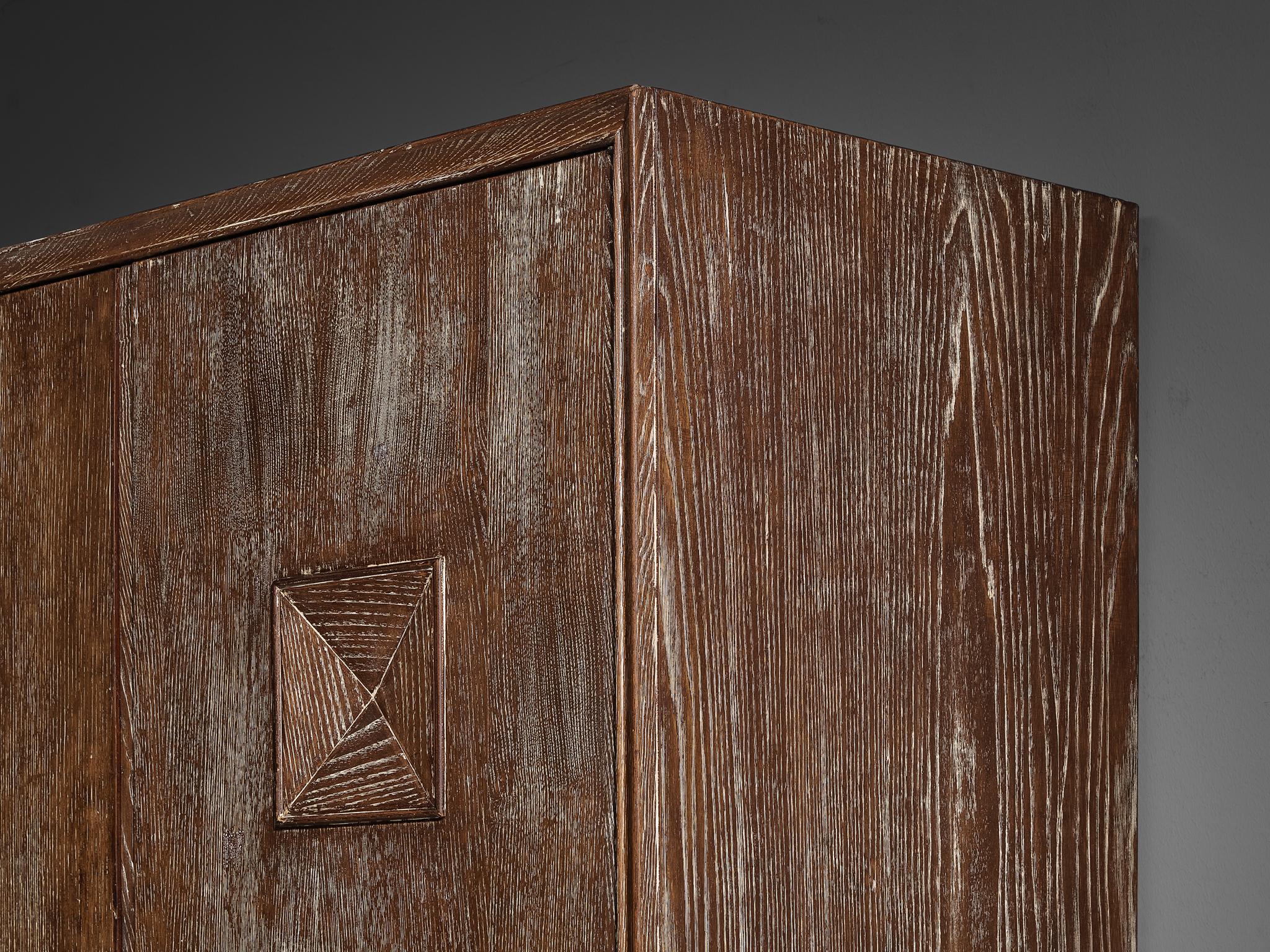 Unique Italian Highboard in Cerused Chestnut 5