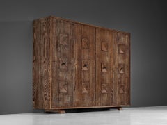 Unique Italian Highboard in Cerused Chestnut