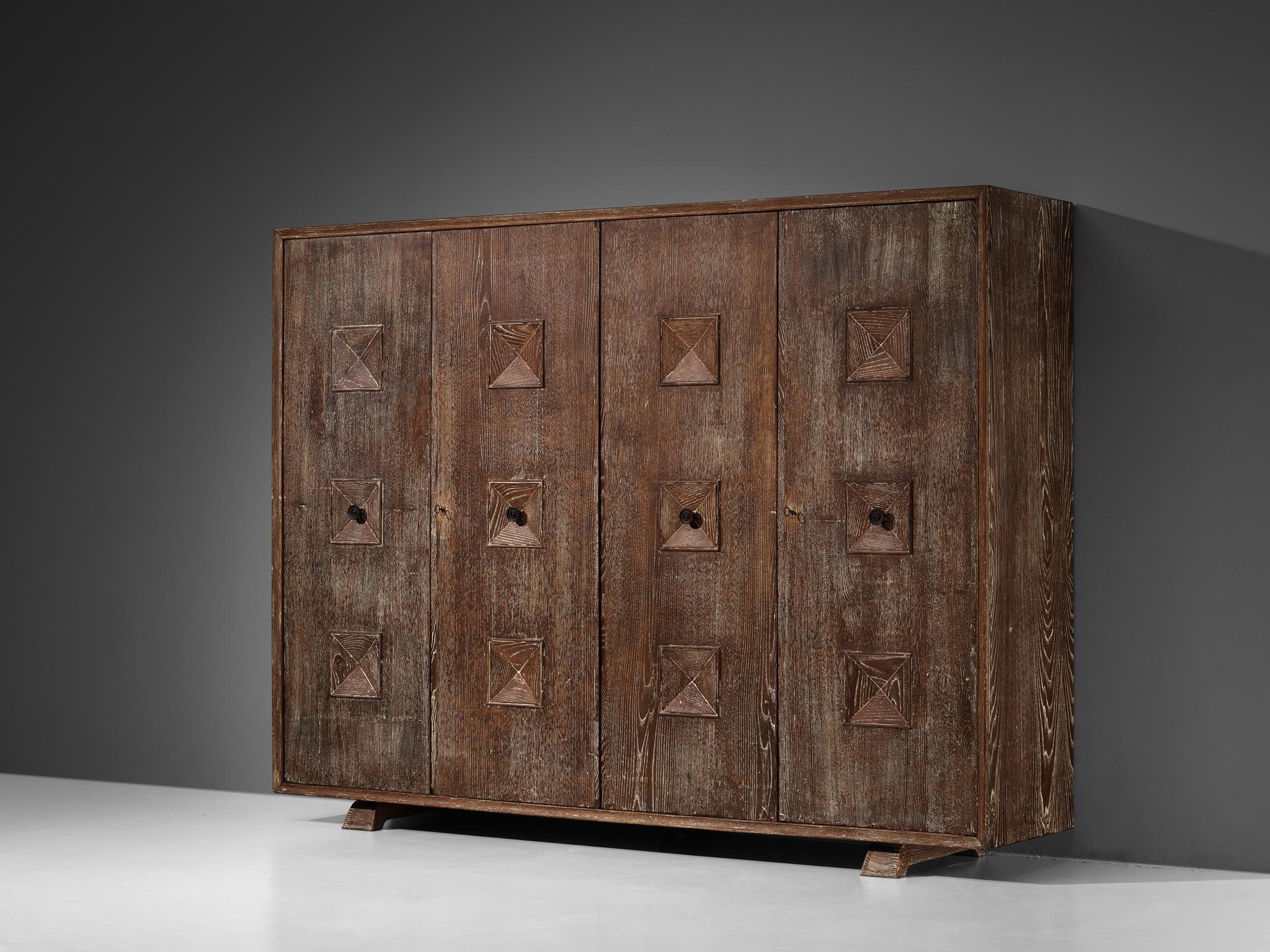 Unique Italian Highboard in Cerused Chestnut 3