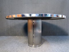 Unique Italian Metal and Chrome Center Table