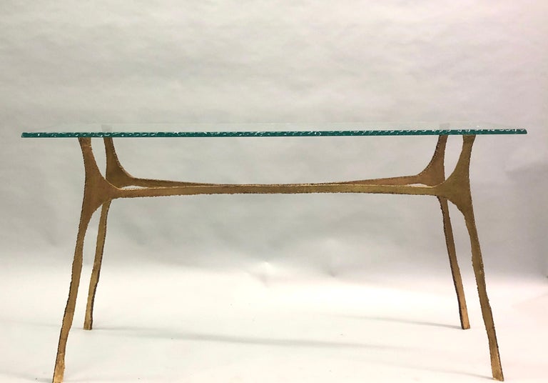 Unique Italian Midcentury Gilt Iron Console / Sofa Table by Giovanni ...