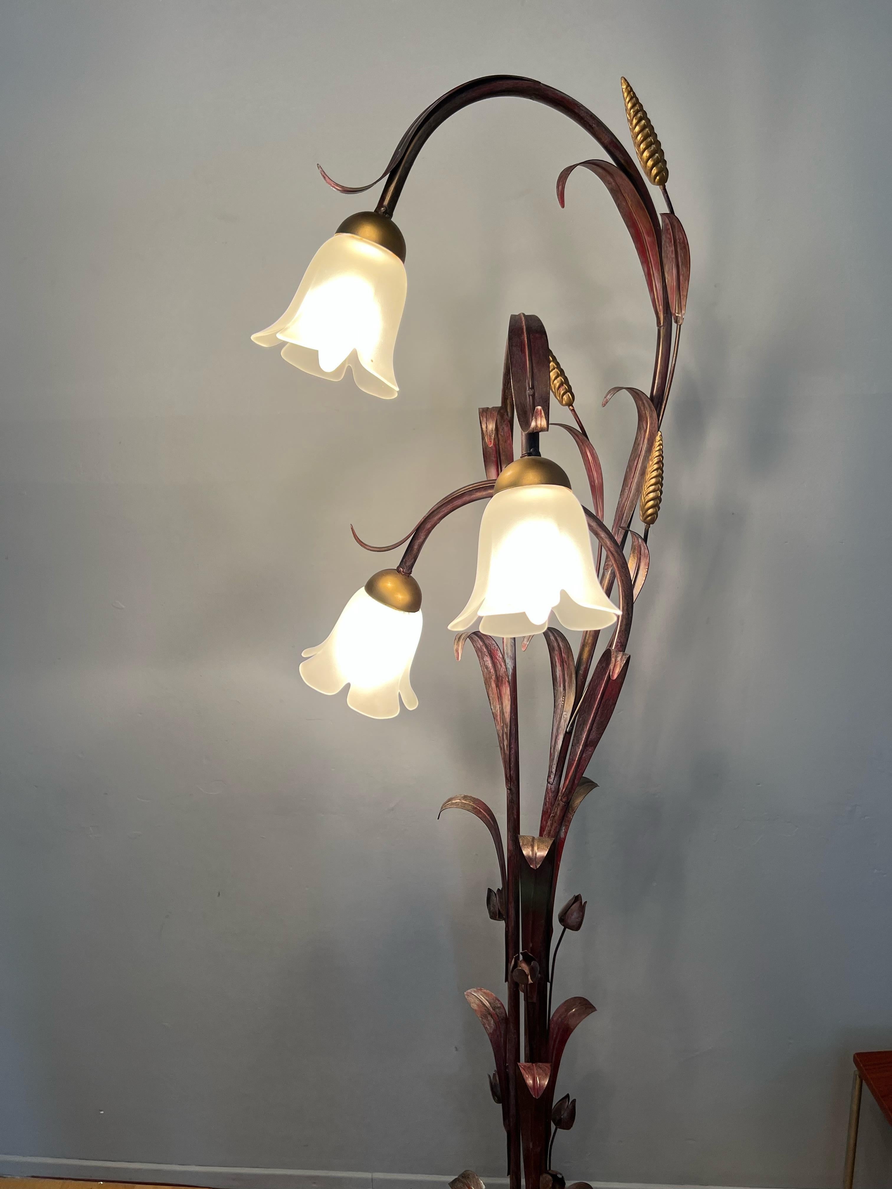 Unique Italian MidCentury Set Includ, Pendant Light, Floor Lamp & 3 Wall Sconces For Sale 6