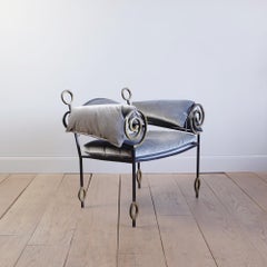 Unique Italian Postmodern Iron Armchair