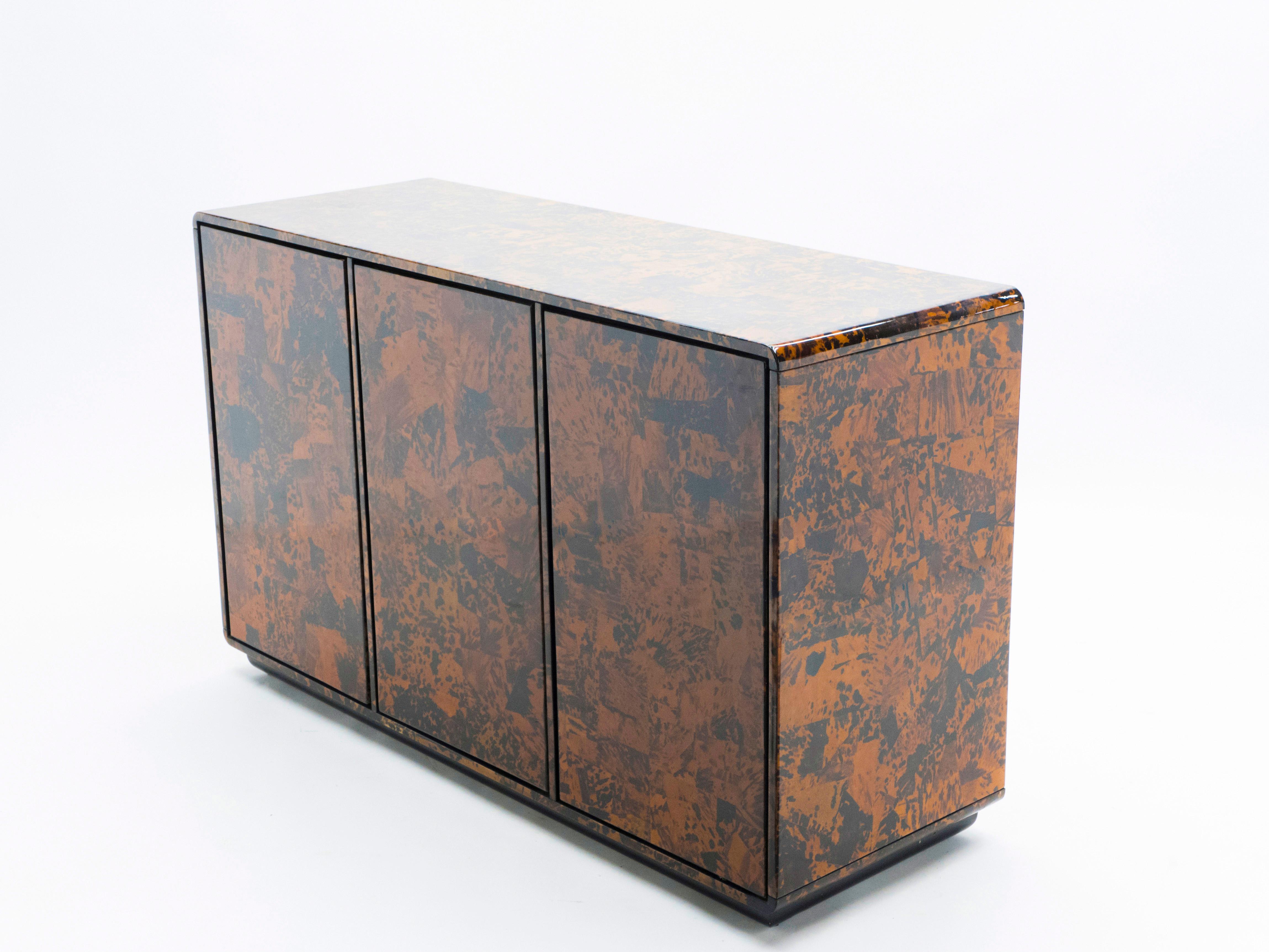 Unique Italian Sideboard Tortoise Shells by Ottini Milano, 1973 2