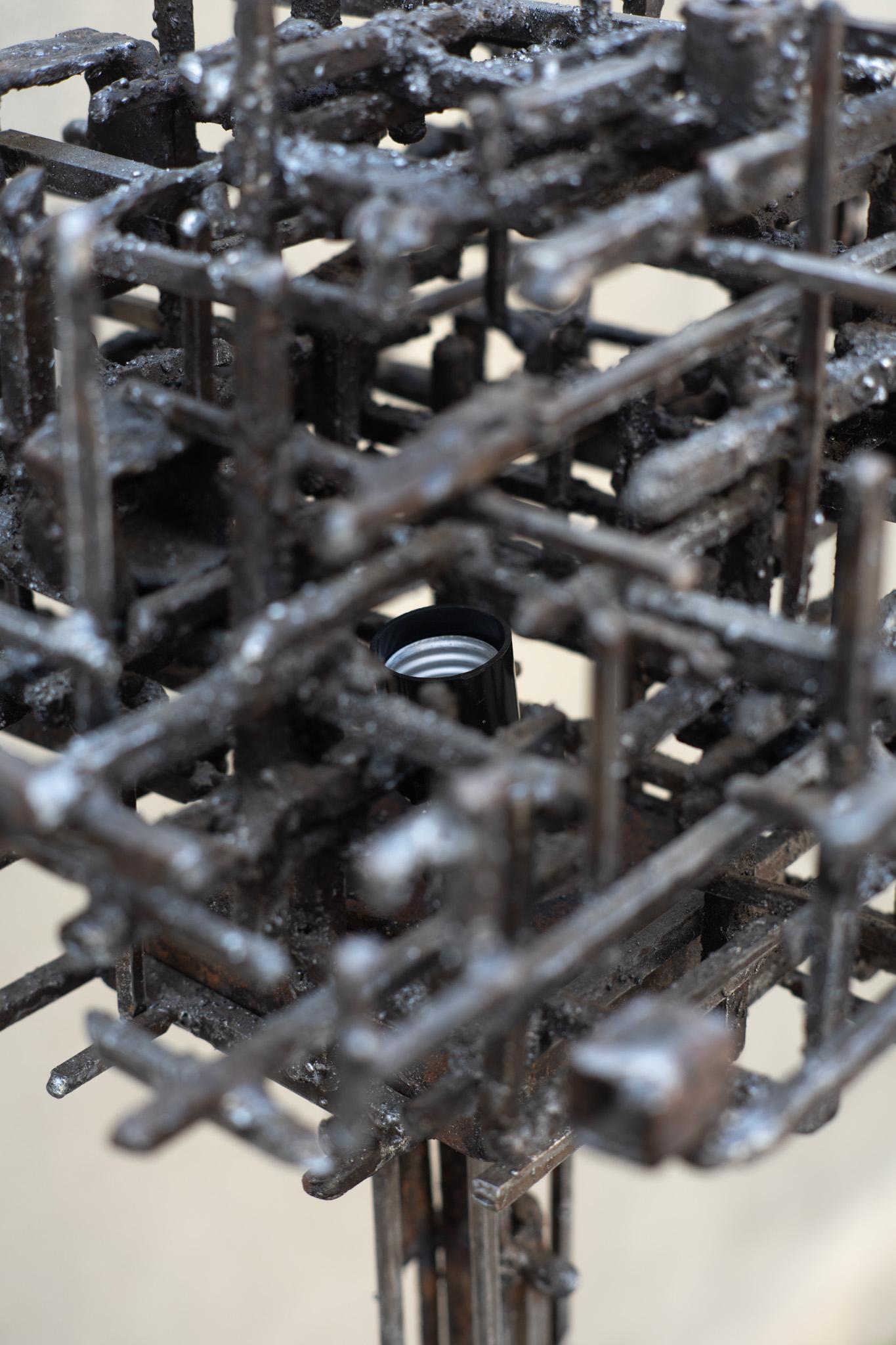 Unique James Bearden 'Illuminated Dwelling' Floor Lamp Brutalist Welded Steel For Sale 8