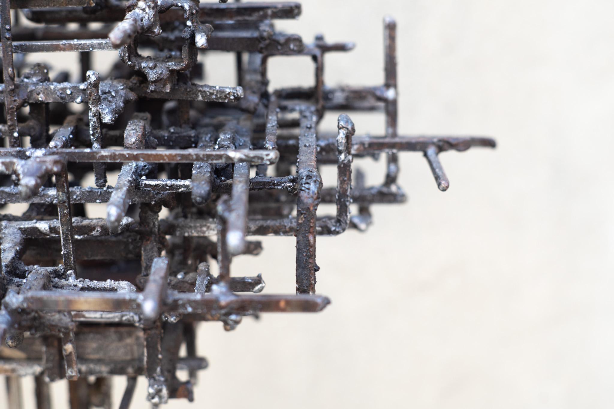 Unique James Bearden 'Illuminated Dwelling' Floor Lamp Brutalist Welded Steel For Sale 9