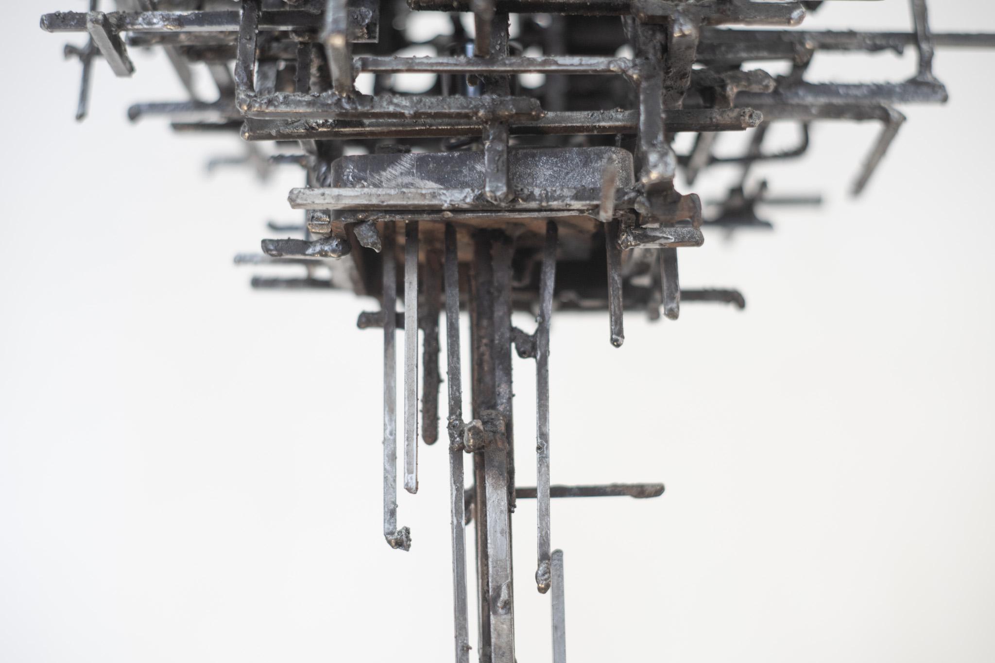 Unique James Bearden 'Illuminated Dwelling' Floor Lamp Brutalist Welded Steel For Sale 10
