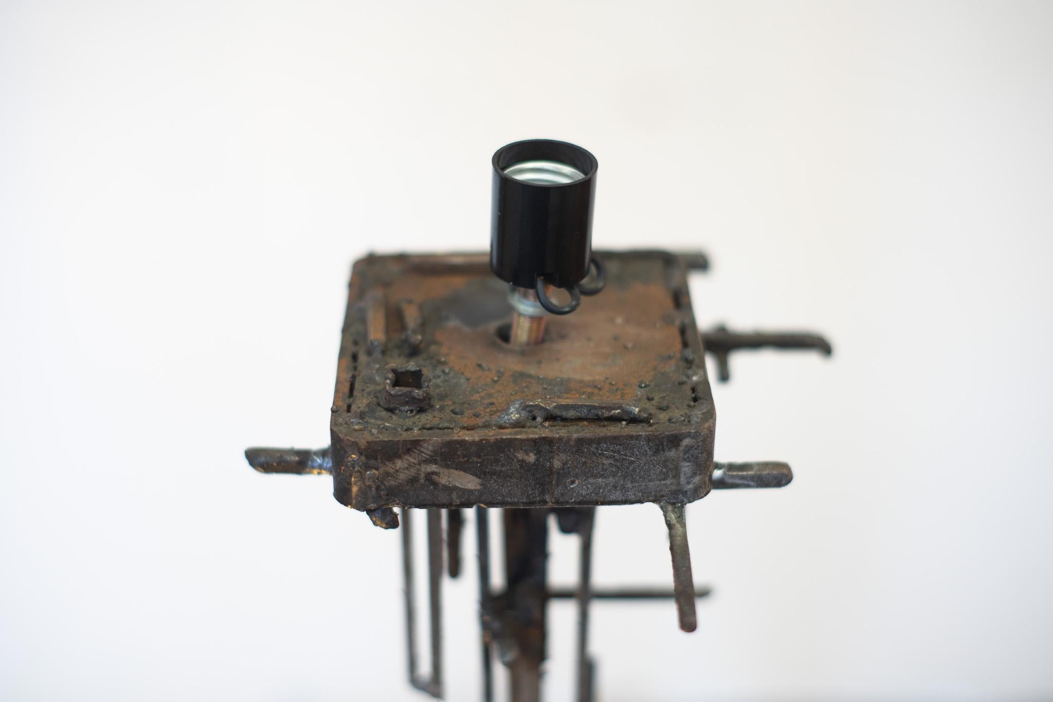 Unique James Bearden 'Illuminated Dwelling' Floor Lamp Brutalist Welded Steel For Sale 3