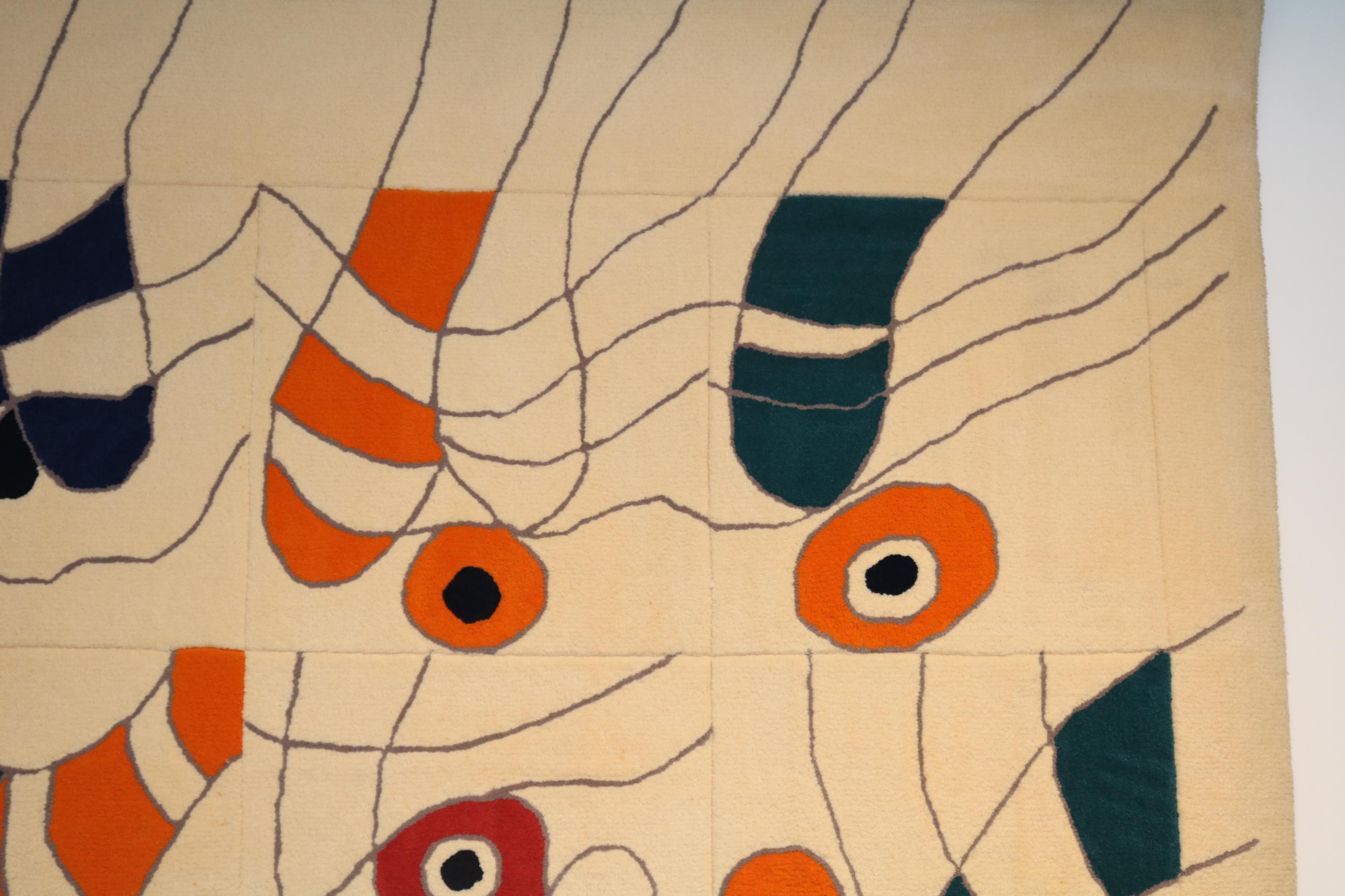 Mid-Century Modern Unique Jan Snoeck Wall-Mounted Rug, Netherlands, 1990s