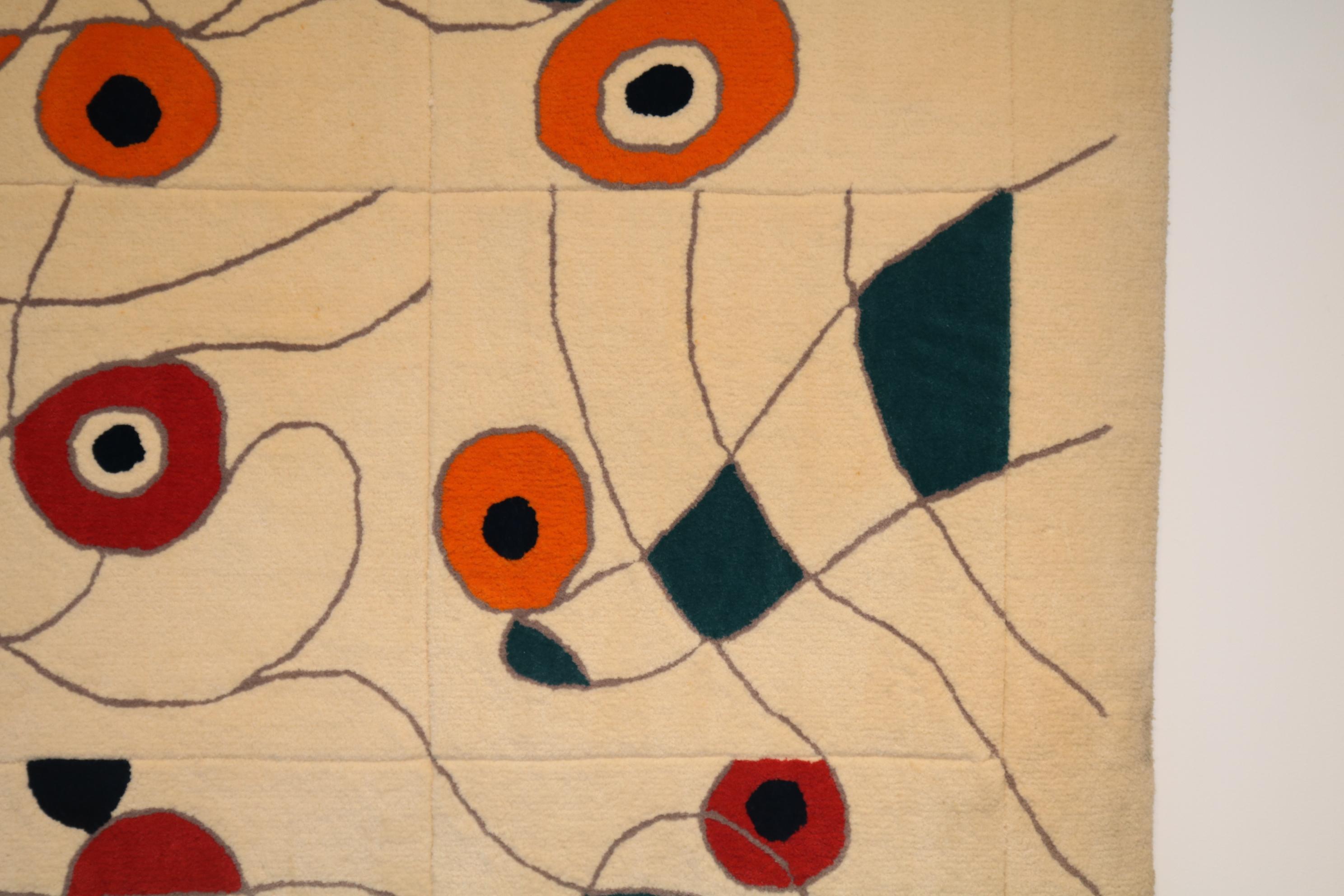 20th Century Unique Jan Snoeck Wall-Mounted Rug, Netherlands, 1990s