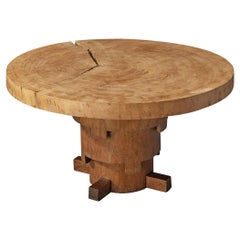 Unique José  Zanine Caldas 'Denuncia' Hand Carved Dining Table