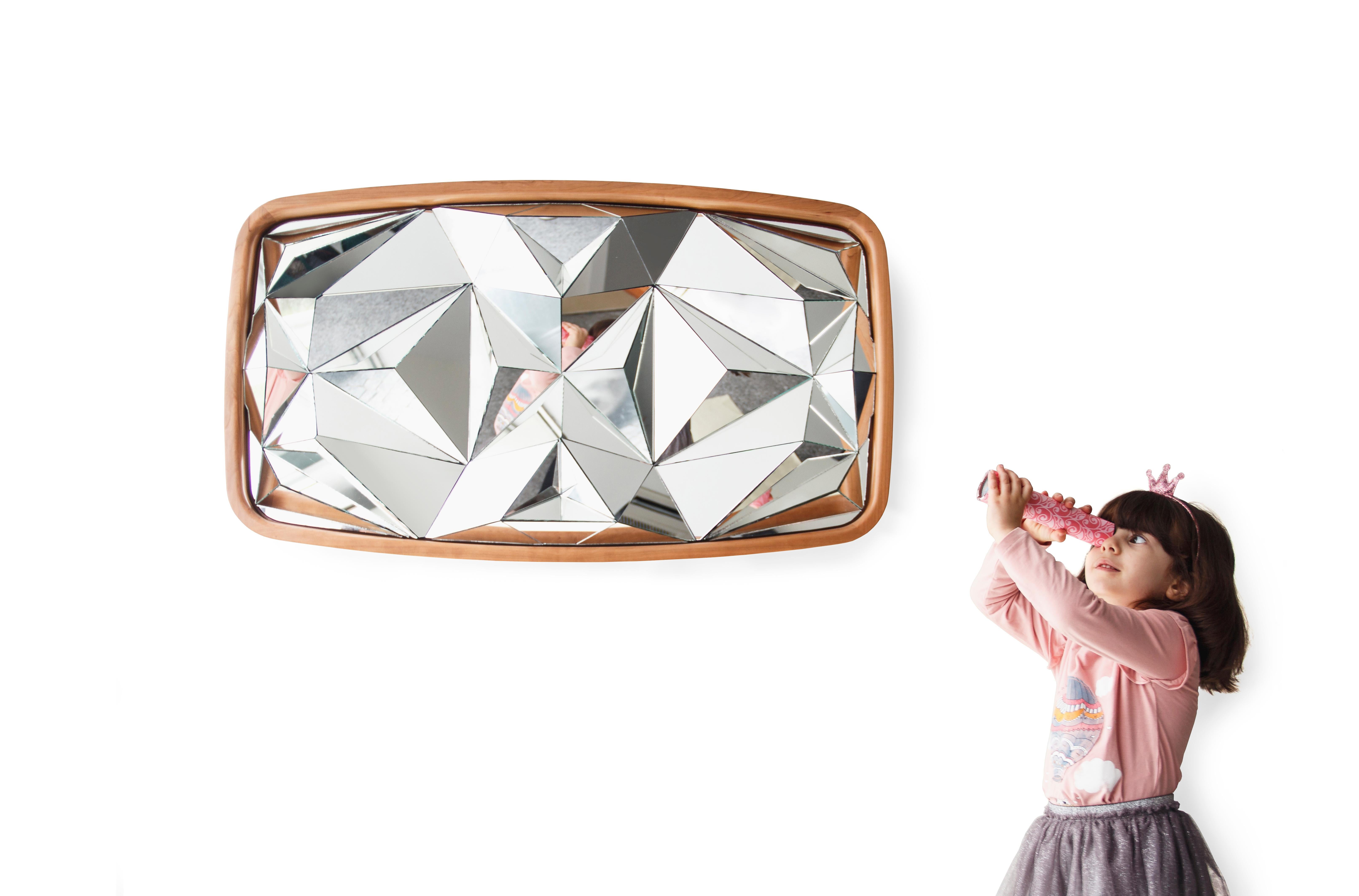 Modern Unique Kaleidoscope Mirror by André Teoman Studio For Sale