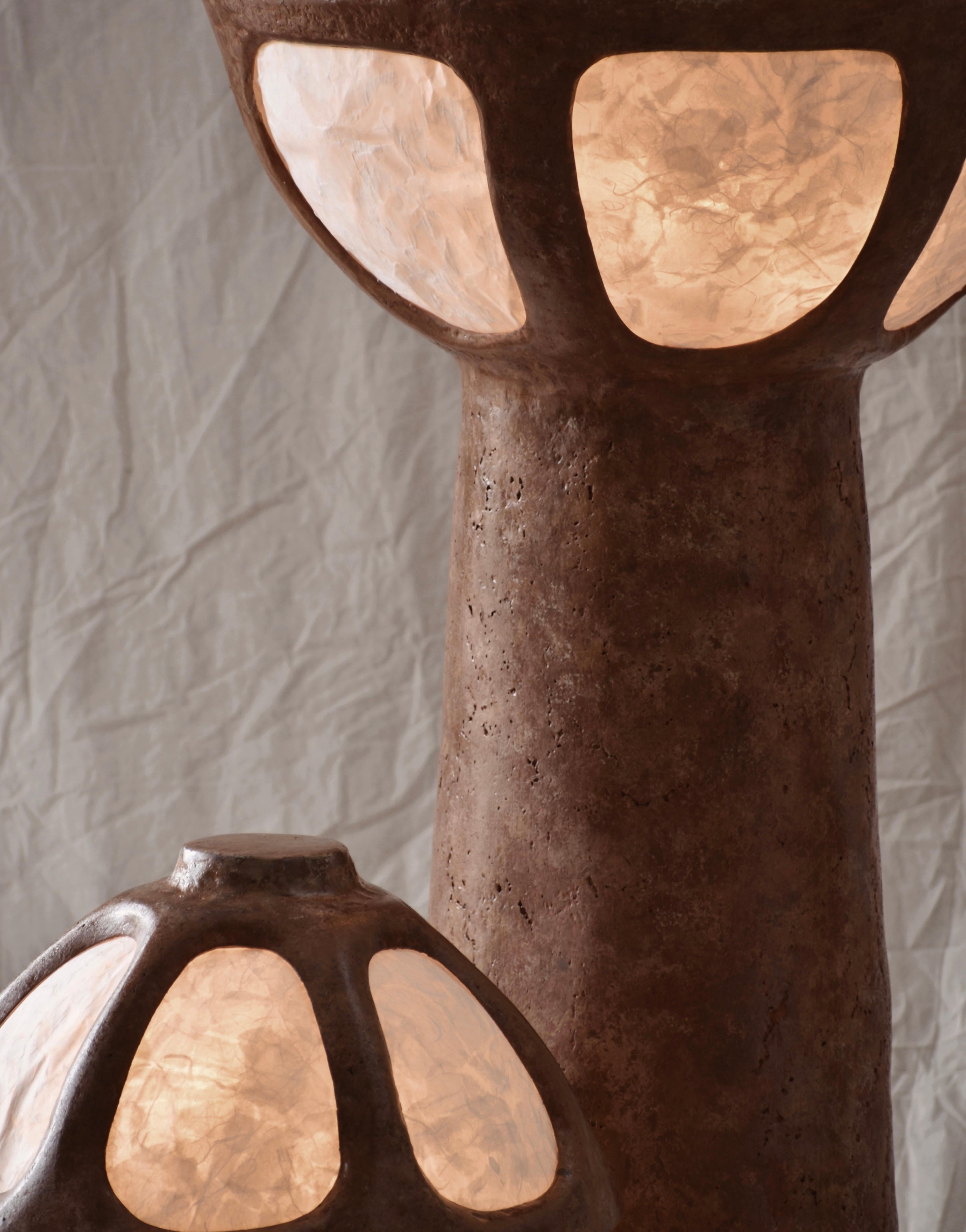 Post-Modern Unique, Large Bio Composite and Paper Lume Lamp Joanne Odisho For Sale