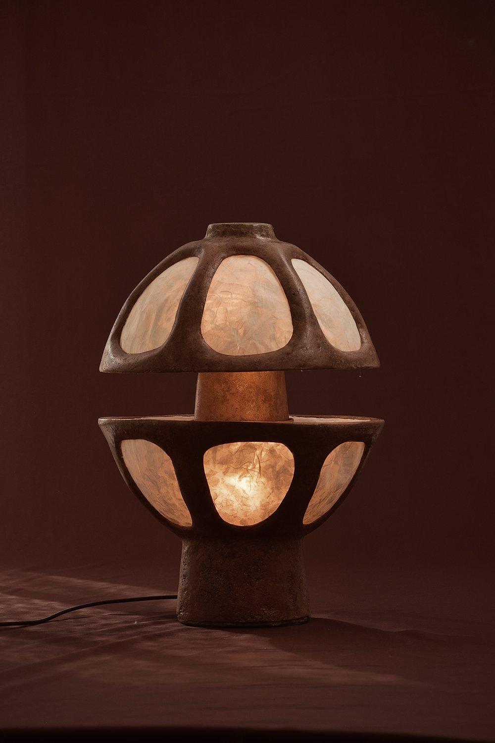 Australian Unique, Large Bio Composite and Paper Lume Lamp Joanne Odisho For Sale