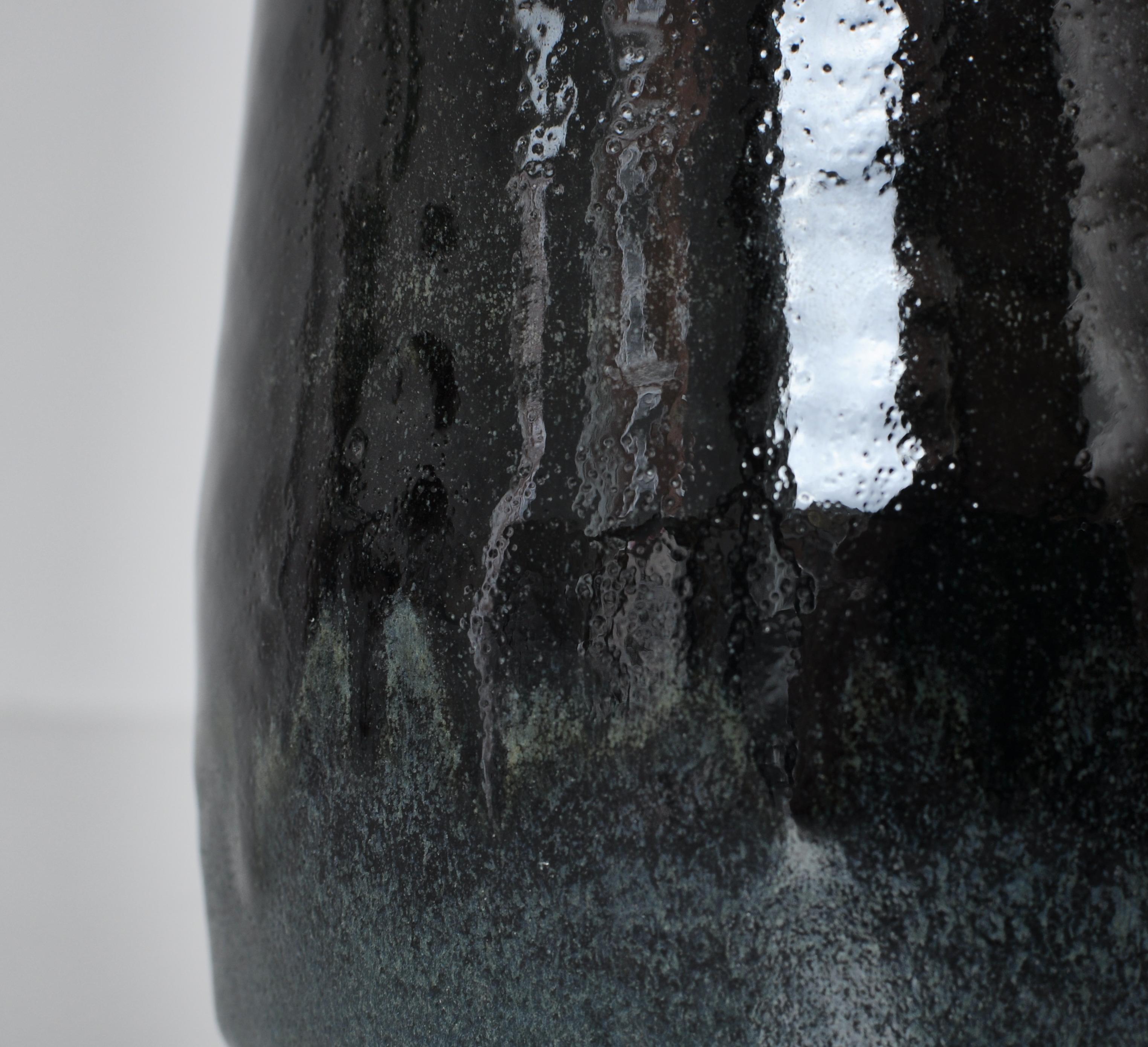 Unique Large Blue Stoneware Vase by Ole Bjørn Krüger, 1960s Danish Modern 1