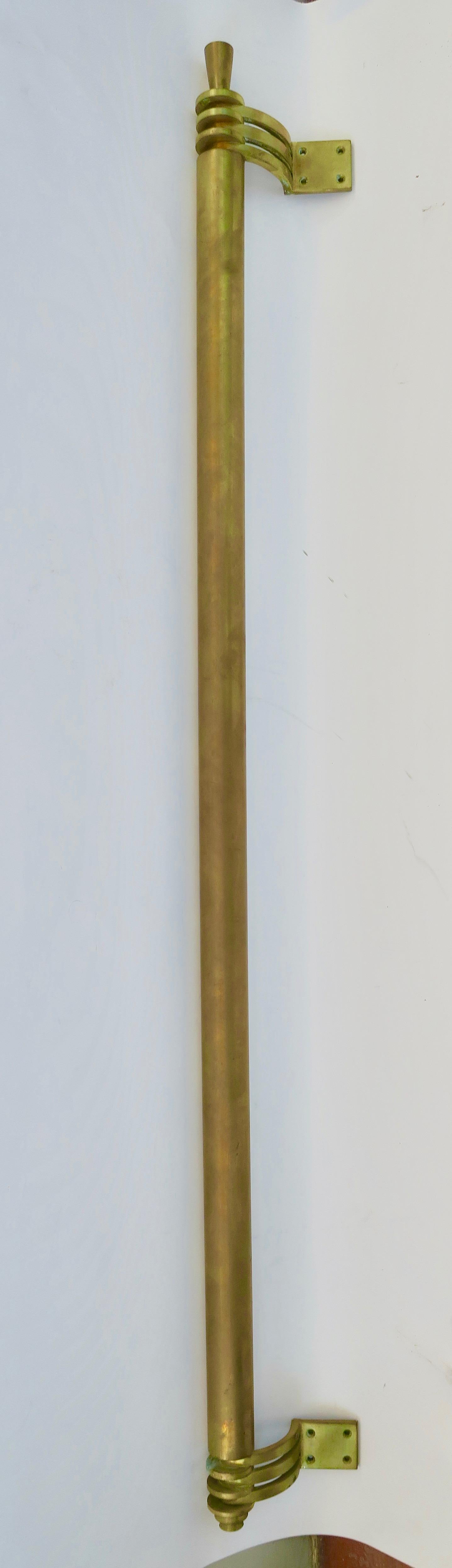 French Unique Large Bronze Art Deco Door Handle, 1930s For Sale