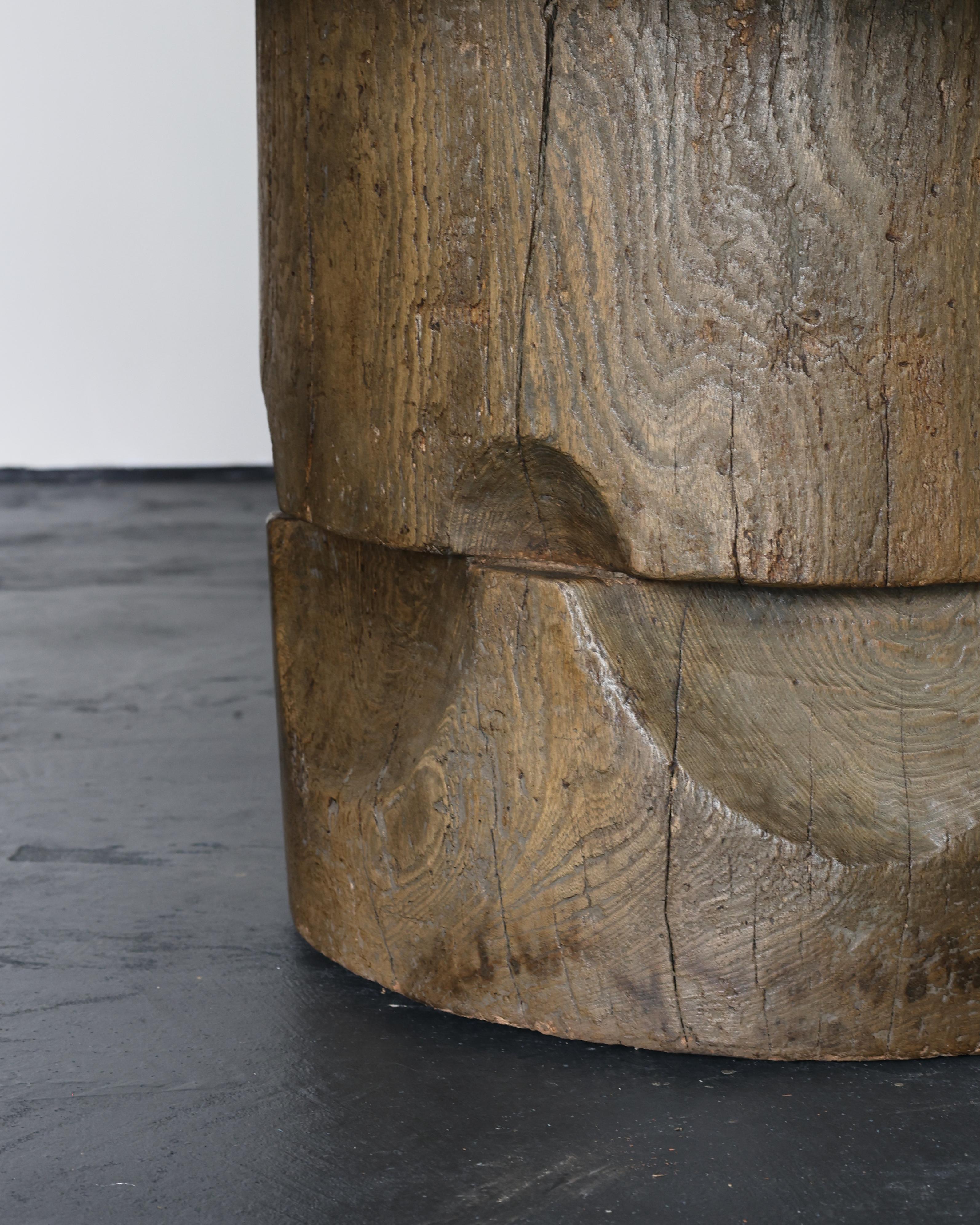 Unique Large Dug-out Japanese Coffee Table Wabi Sabi (2) In Good Condition For Sale In London, GB