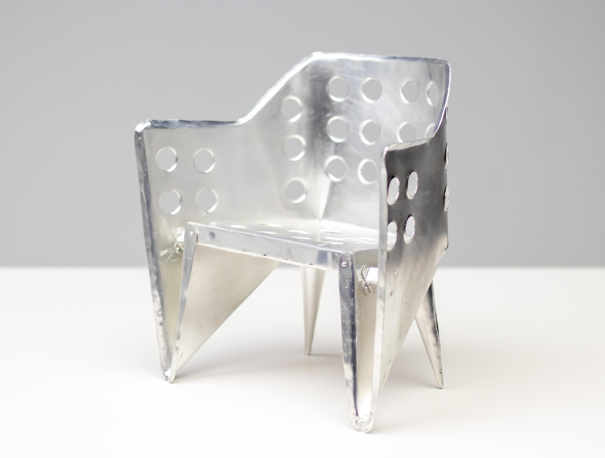 Grand modèle unique de « chariot en aluminium » de Gerrit Thomas Rietveld en vente 4