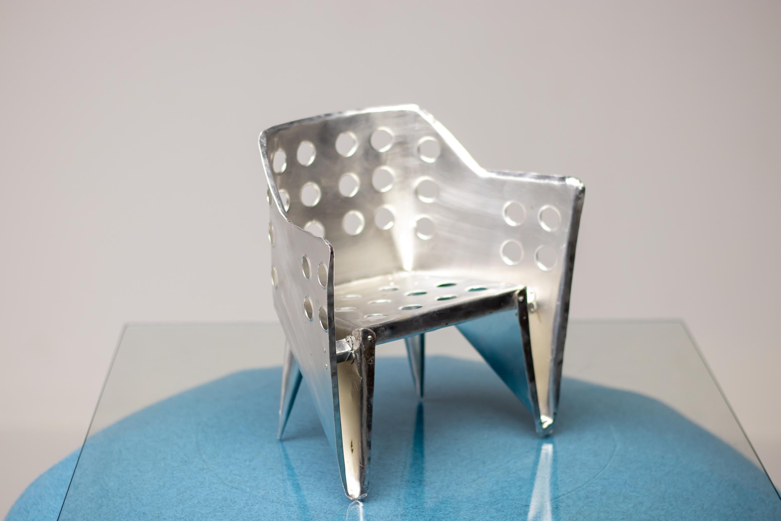 Grand modèle unique de « chariot en aluminium » de Gerrit Thomas Rietveld en vente 5