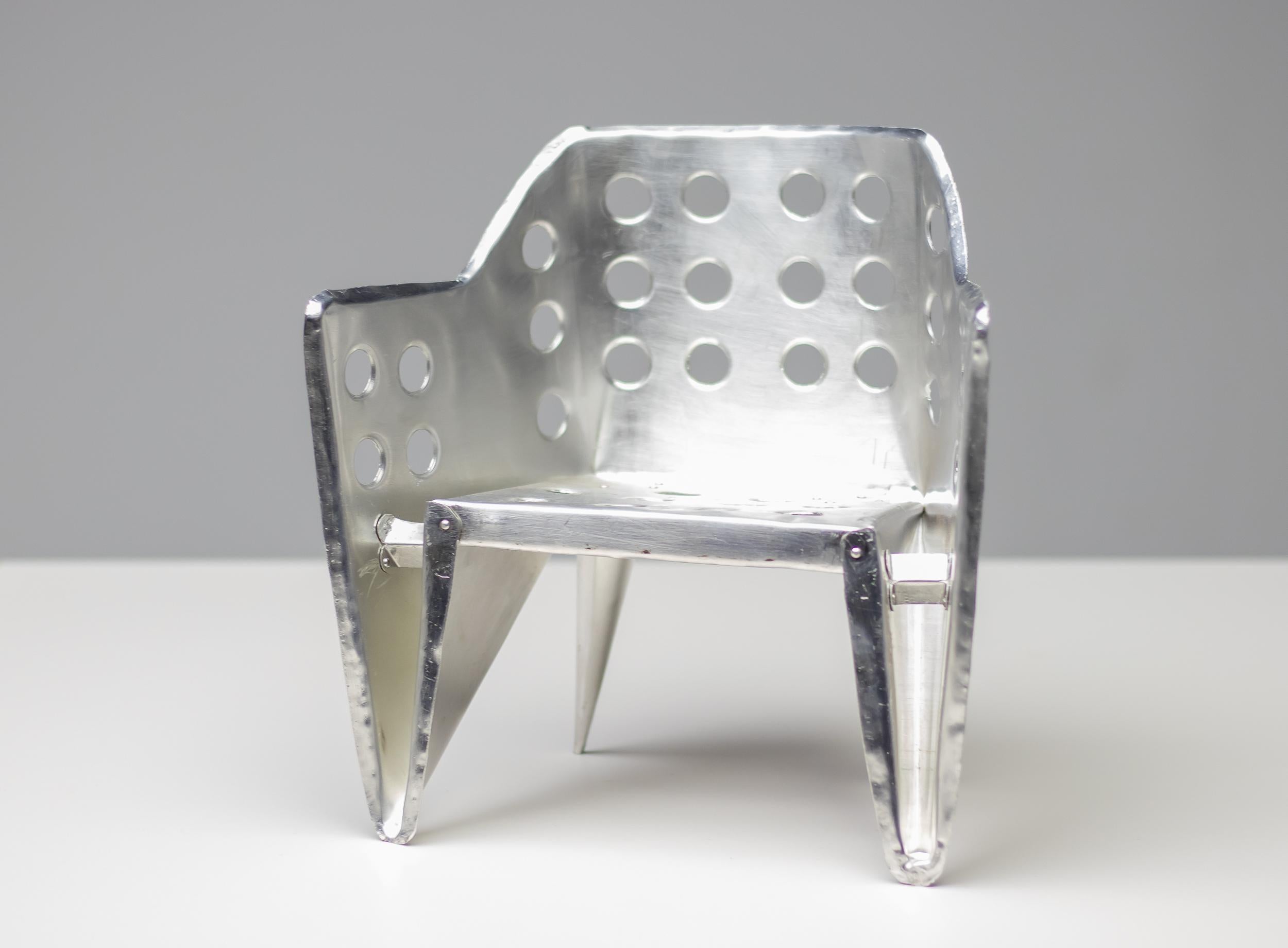 20ième siècle Grand modèle unique de « chariot en aluminium » de Gerrit Thomas Rietveld en vente