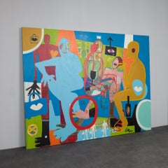 Quadro unico di grandi dimensioni "Joie De Vivre" di Coen Blankwaard, Paesi Bassi, 2013