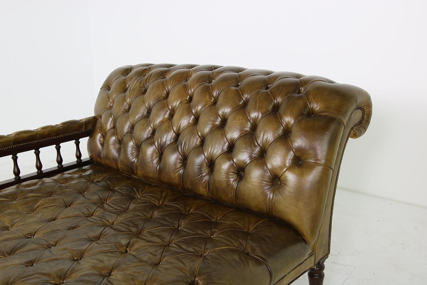 Mid-Century Modern Unique Large Midcentury Daybed, Chesterfield Bed, Midcentury, Recamier, Sofa For Sale