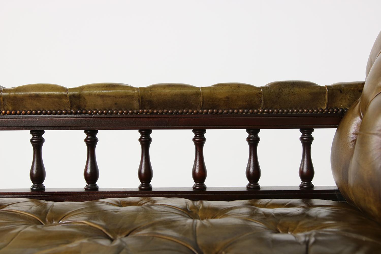 20th Century Unique Large Midcentury Daybed, Chesterfield Bed, Midcentury, Recamier, Sofa For Sale