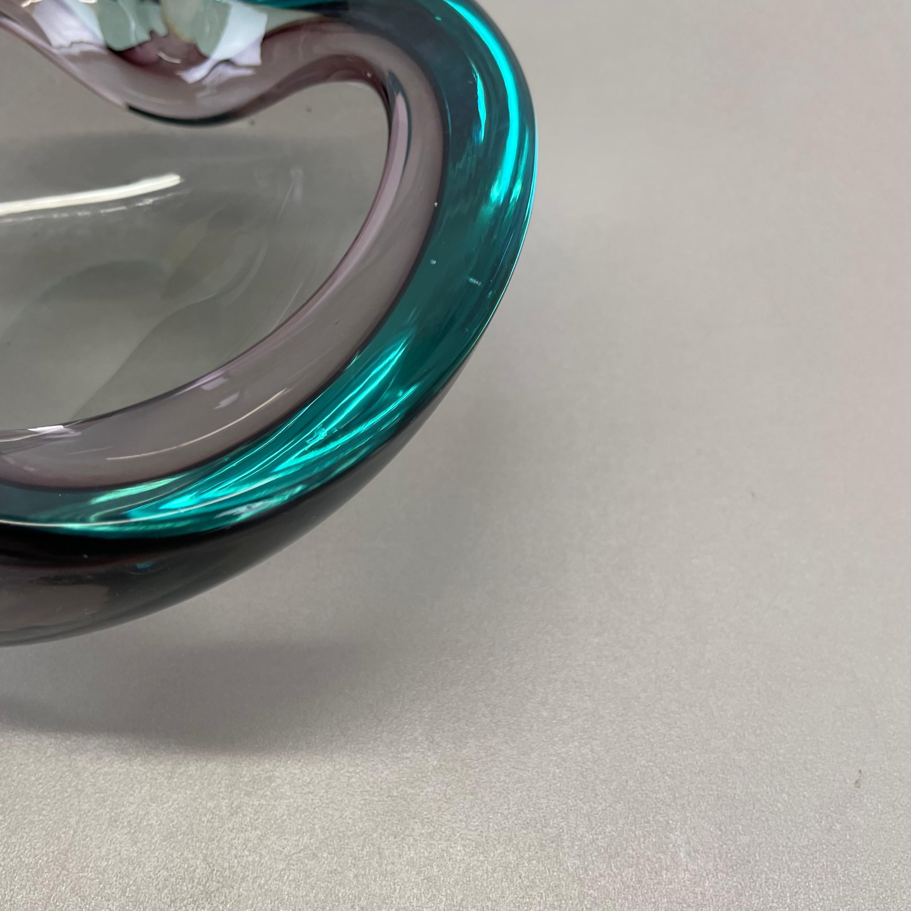 unique Large Murano Glass multicolor Bowl Element Shell Italy, 1970 For Sale 5