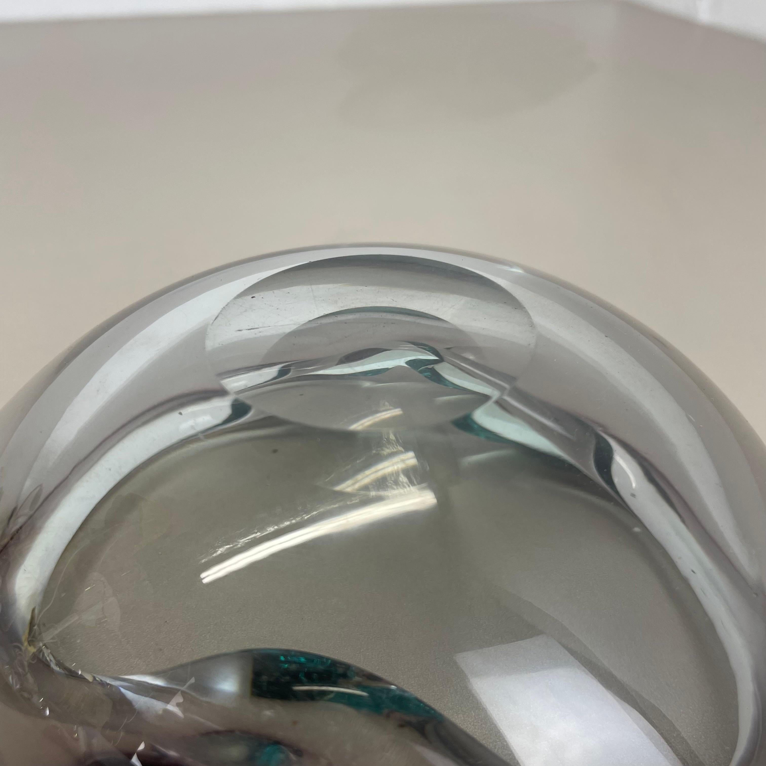 unique Large Murano Glass multicolor Bowl Element Shell Italy, 1970 For Sale 11