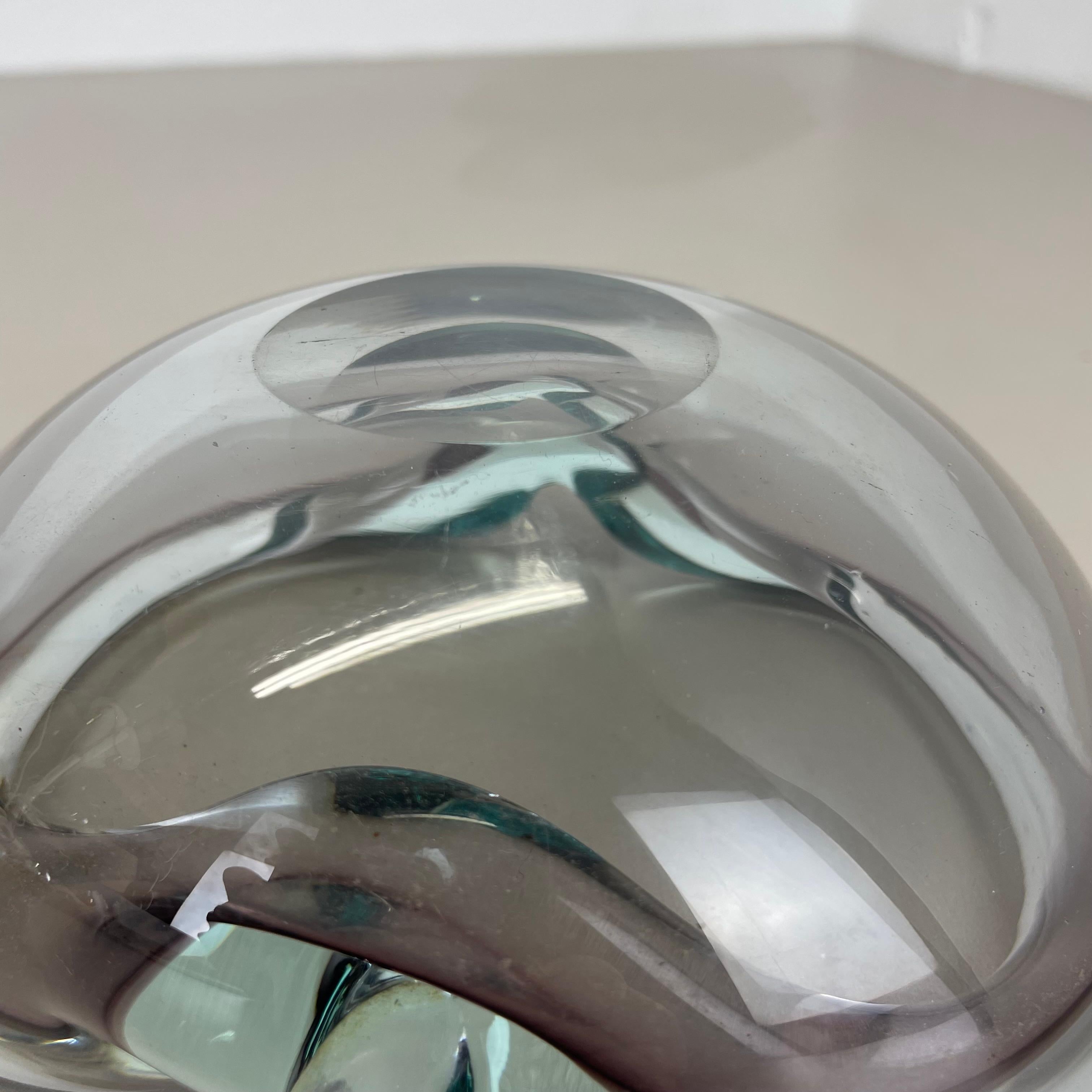 unique Large Murano Glass multicolor Bowl Element Shell Italy, 1970 For Sale 13