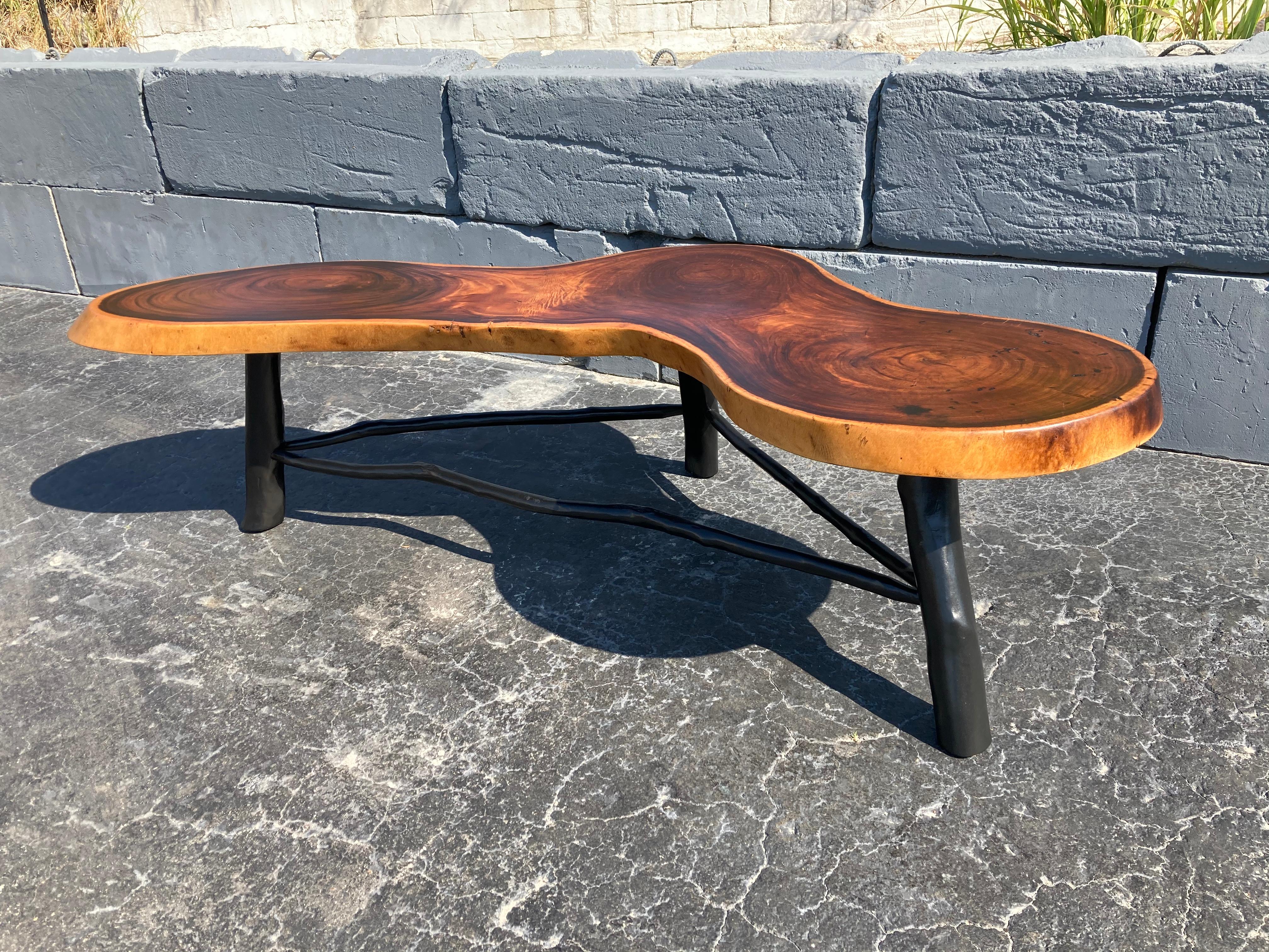 Unique Large Slab Dining Table, 1960s 13