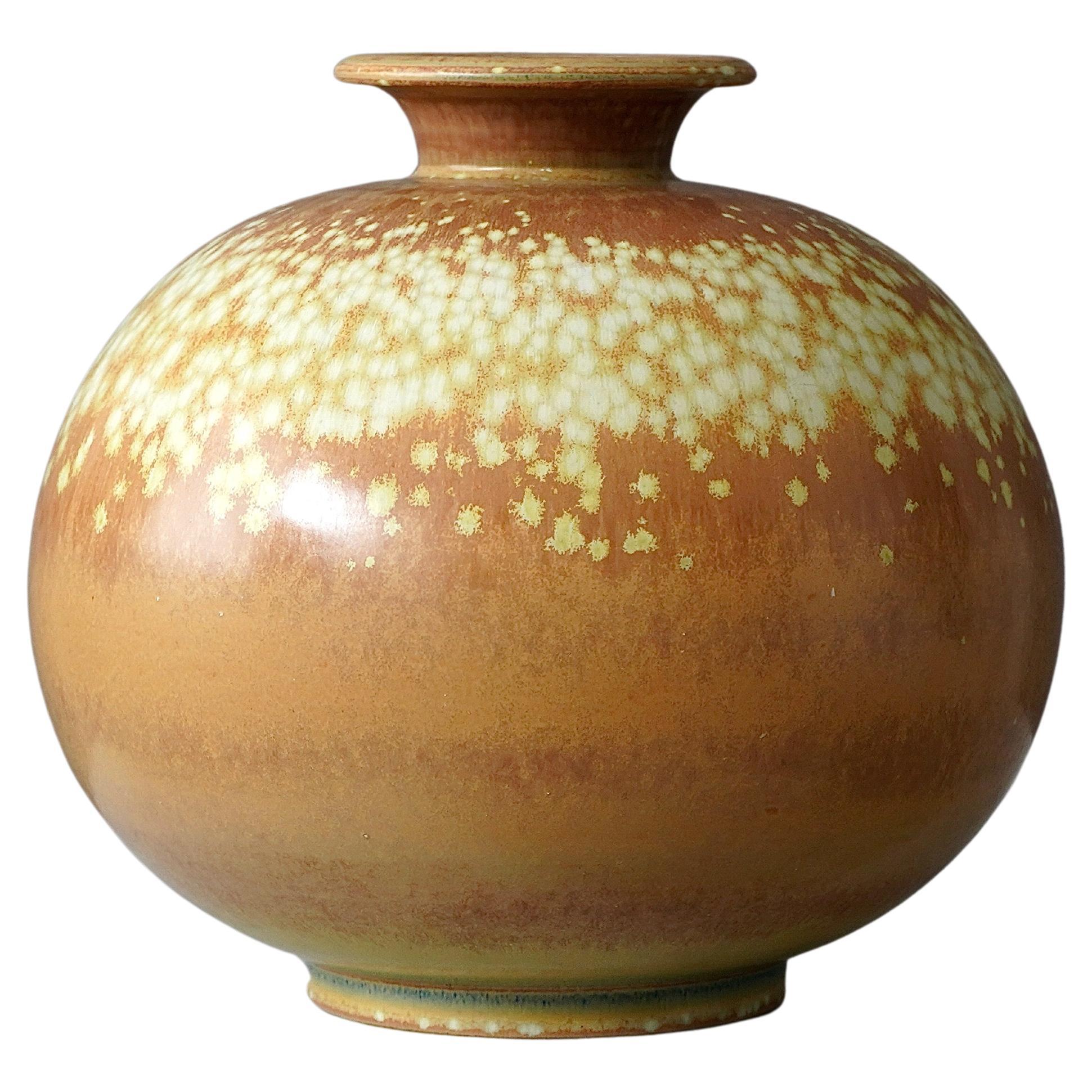 Unique Large Stoneware Vase by Gunnar Nylund for Rorstrand, Sweden, 1940s For Sale