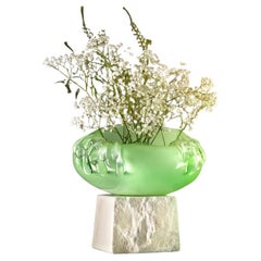 Unique Large Stravedamento Mouth Blown Murano Glass Centerpiece by Aina Kari