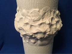 Unique Large White Matt Fossil Rock Umbrella Stand by Kaiser of Germany