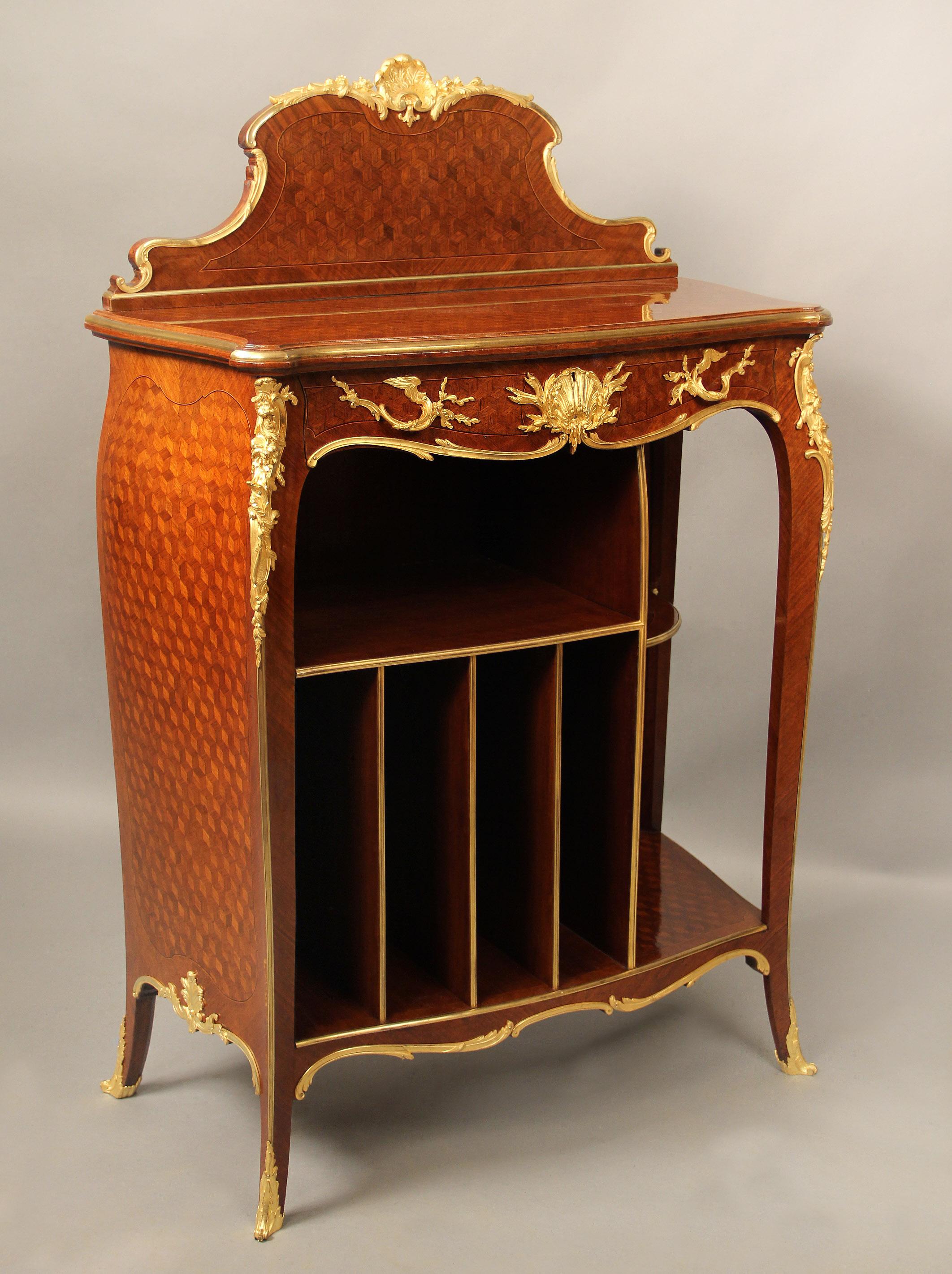 Belle Époque Unique Late 19th Century Gilt Bronze Mounted Cabinet by François Linke For Sale